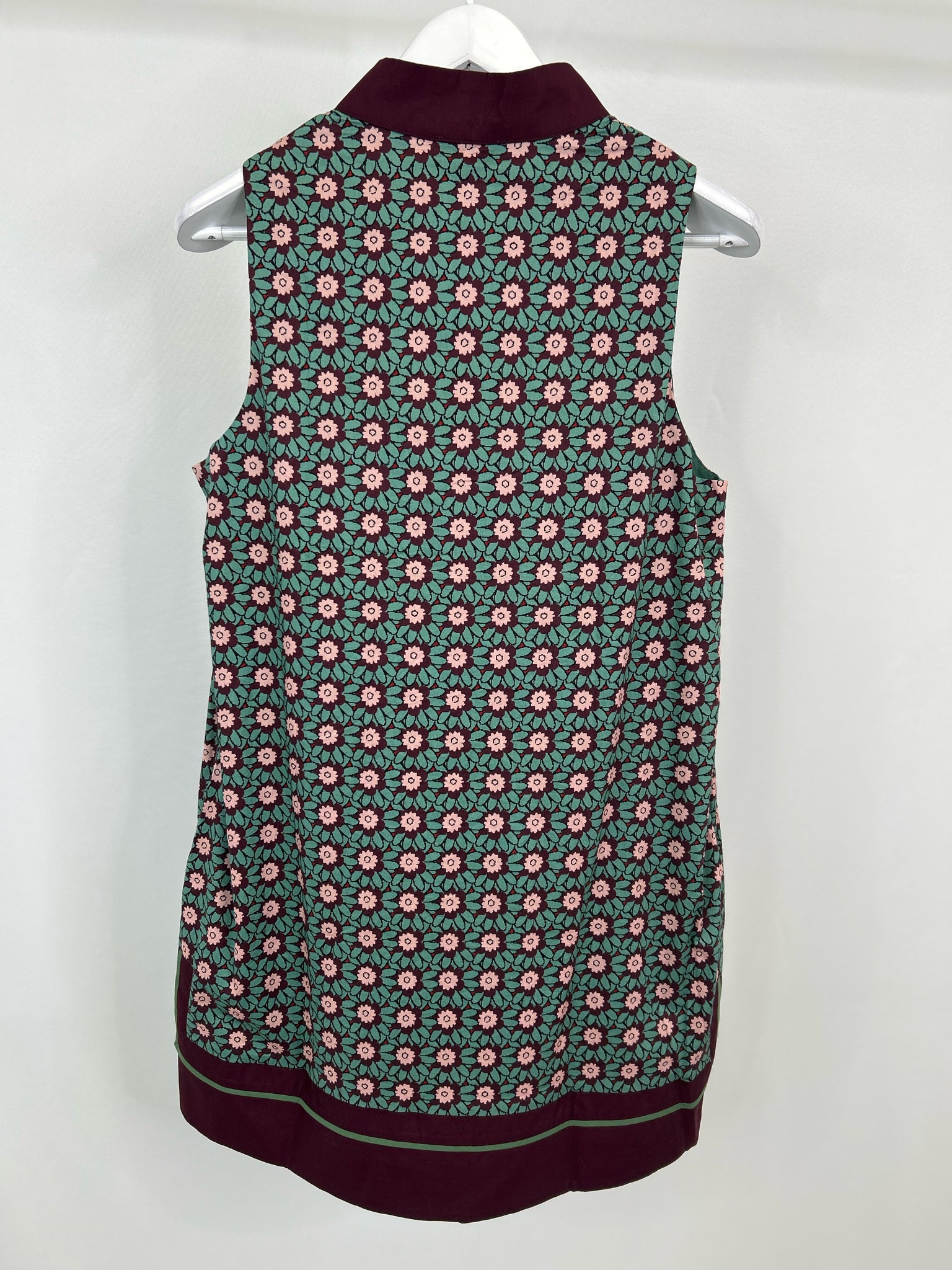 ENTRO Size M Green Print Women Dress
