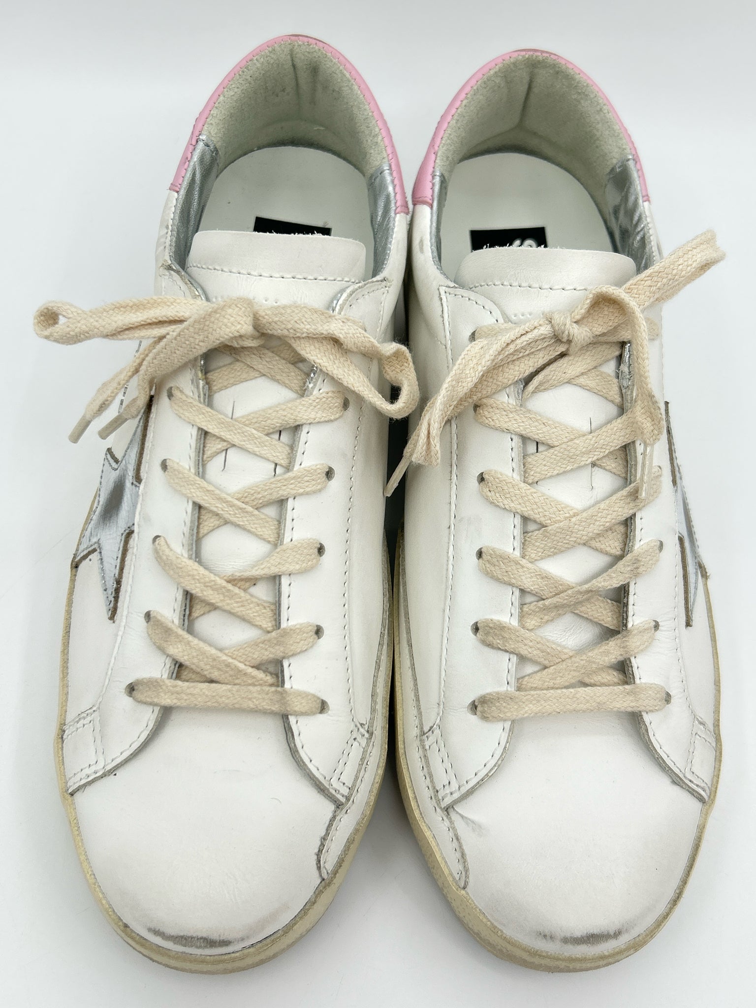 GOLDEN GOOSE Size 40/10 White and PINK Women Sneakers