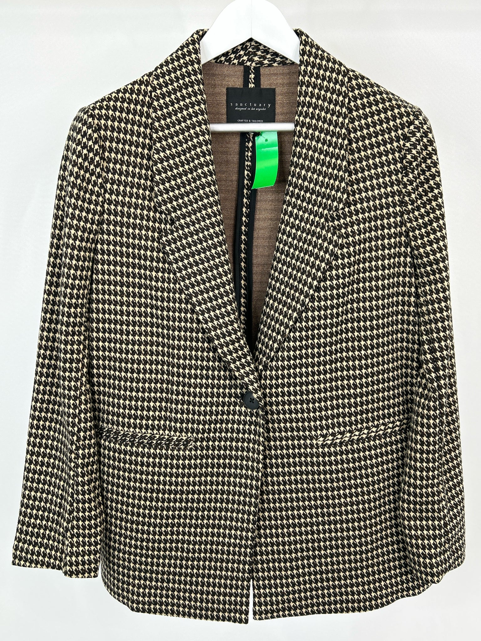 SANCTUARY Size M Brown Plaid Women Jacket