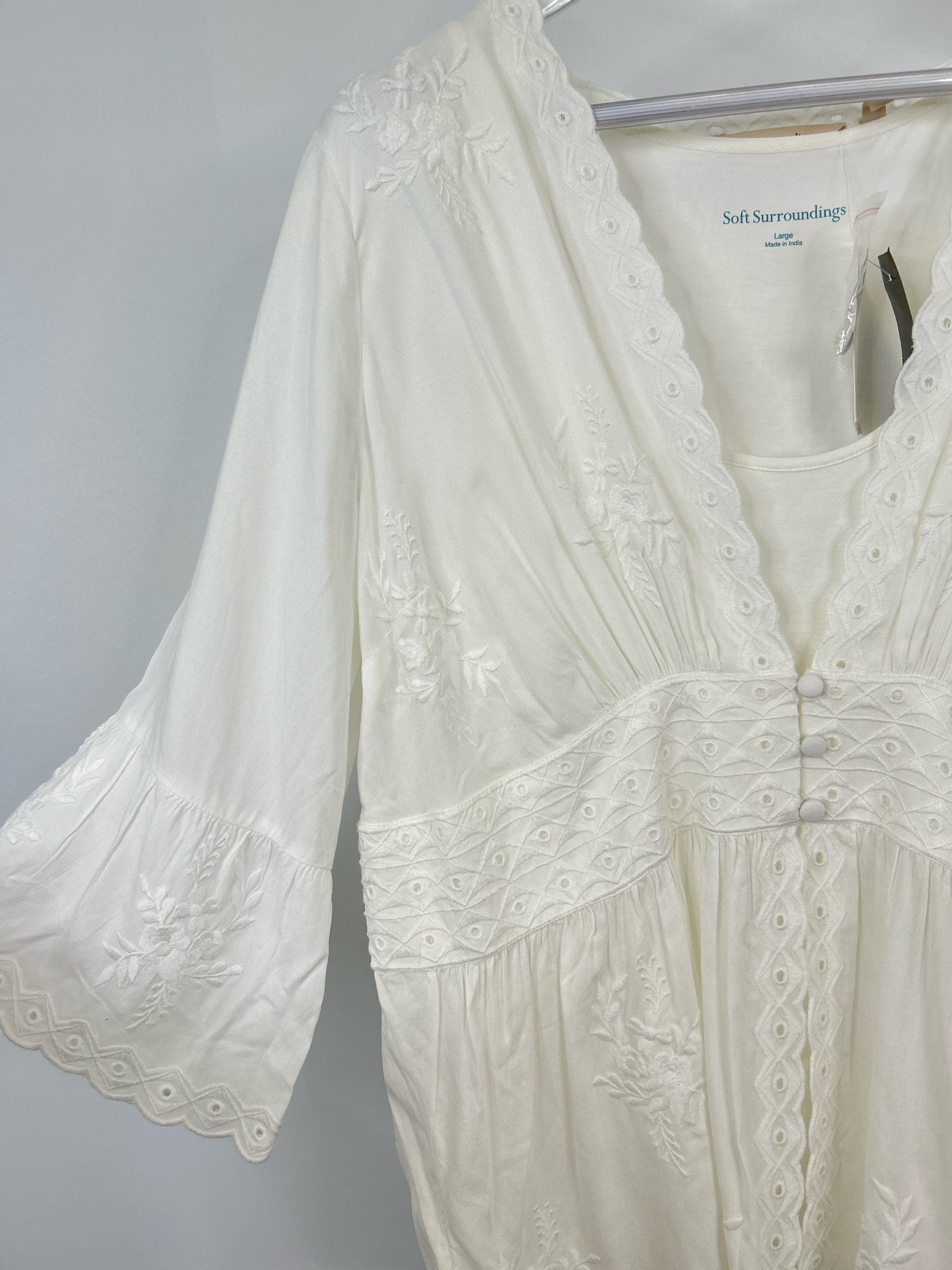 SOFT SURROUNDINGS Size L White Women 2-piece Set