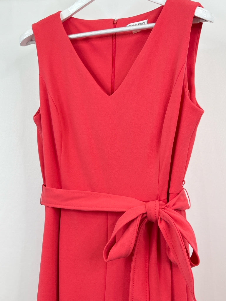 CALVIN KLEIN Size 14 Coral Women's Jumpsuit