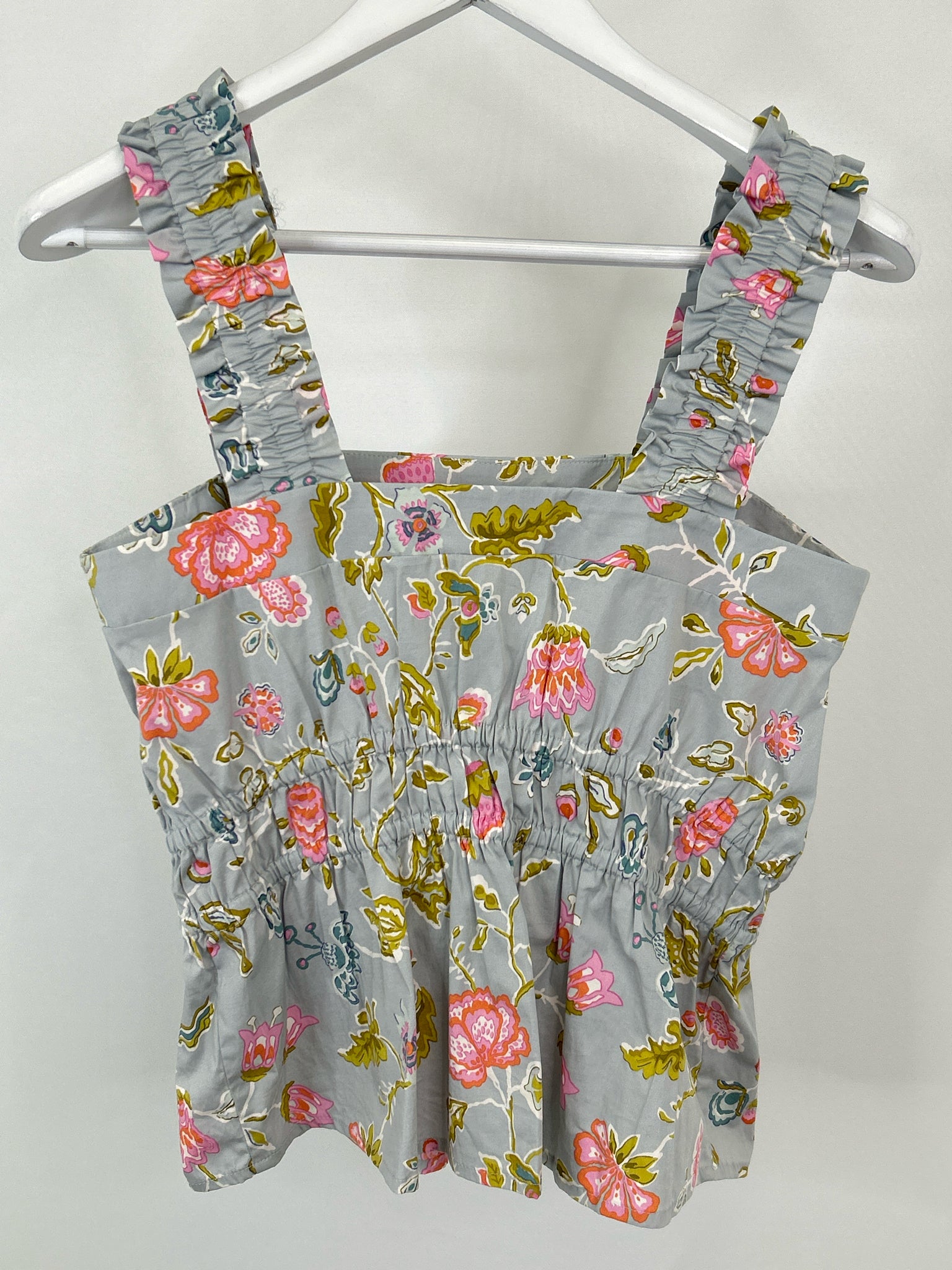 SPARTINA 449 Size S Blue floral Women's Tank Top