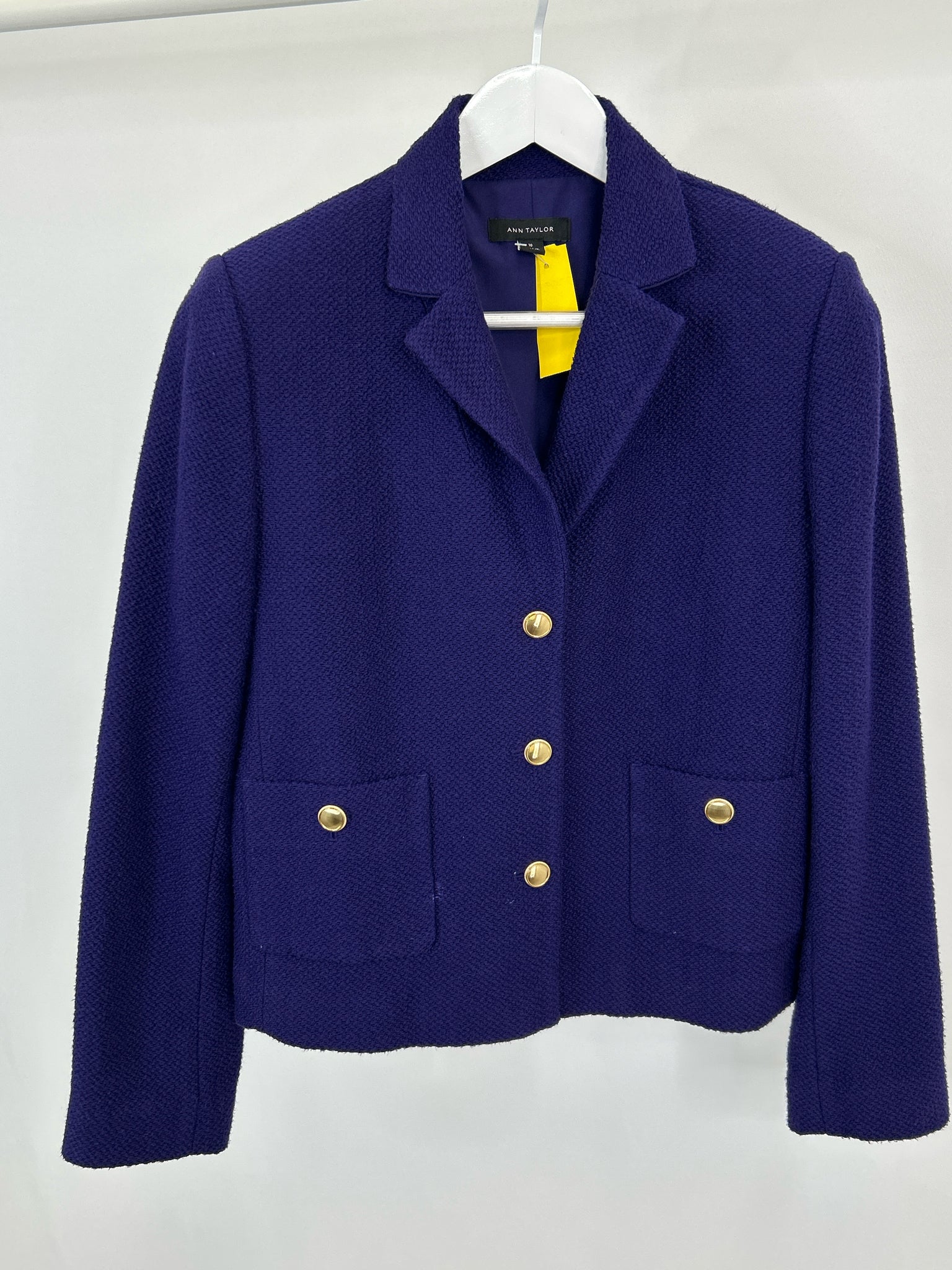 ANN TAYLOR Size 10 Purple Women Blazer
