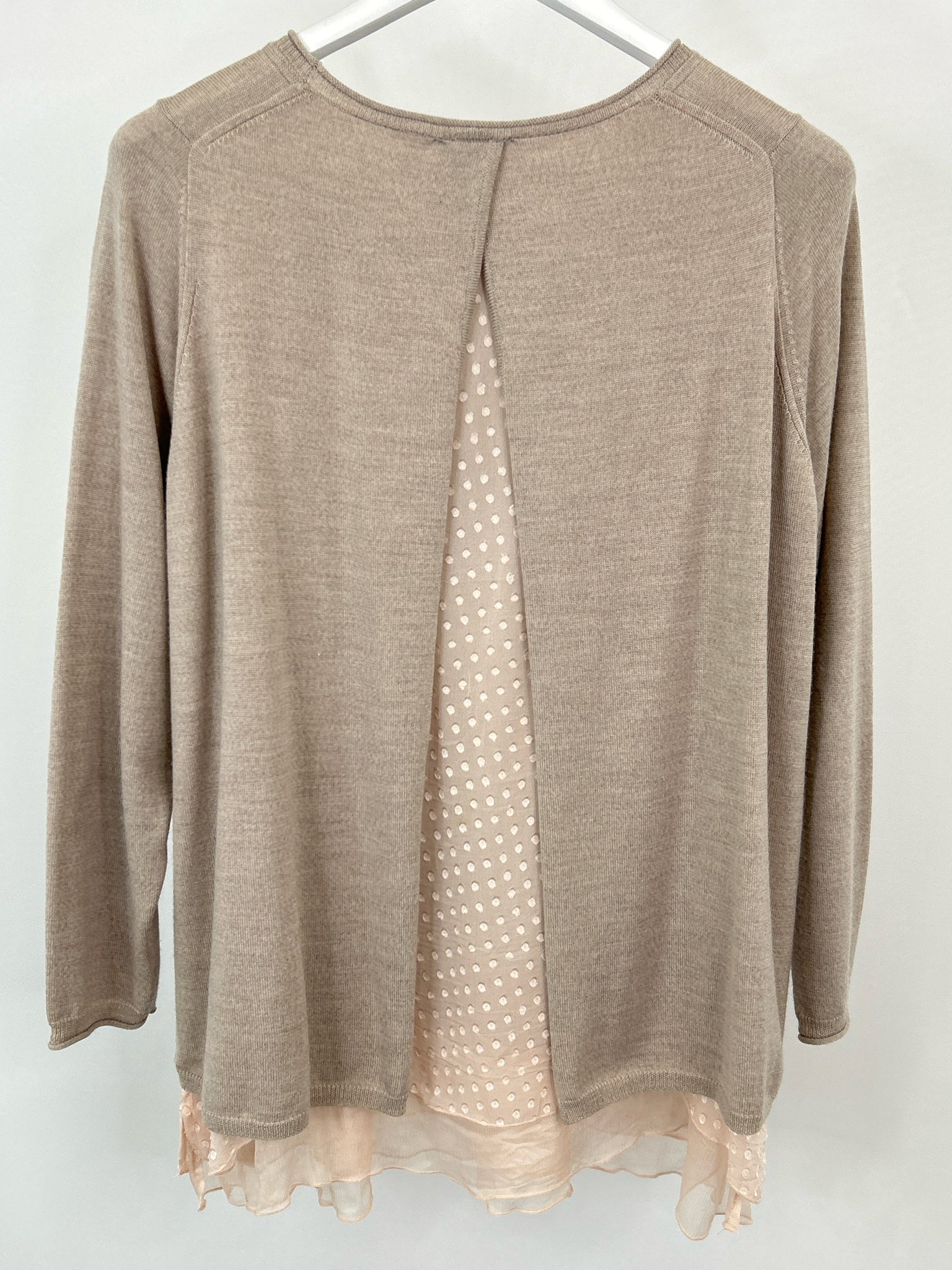 WRAP LONDON Size 12 BEIGE AND PINK Women Sweater