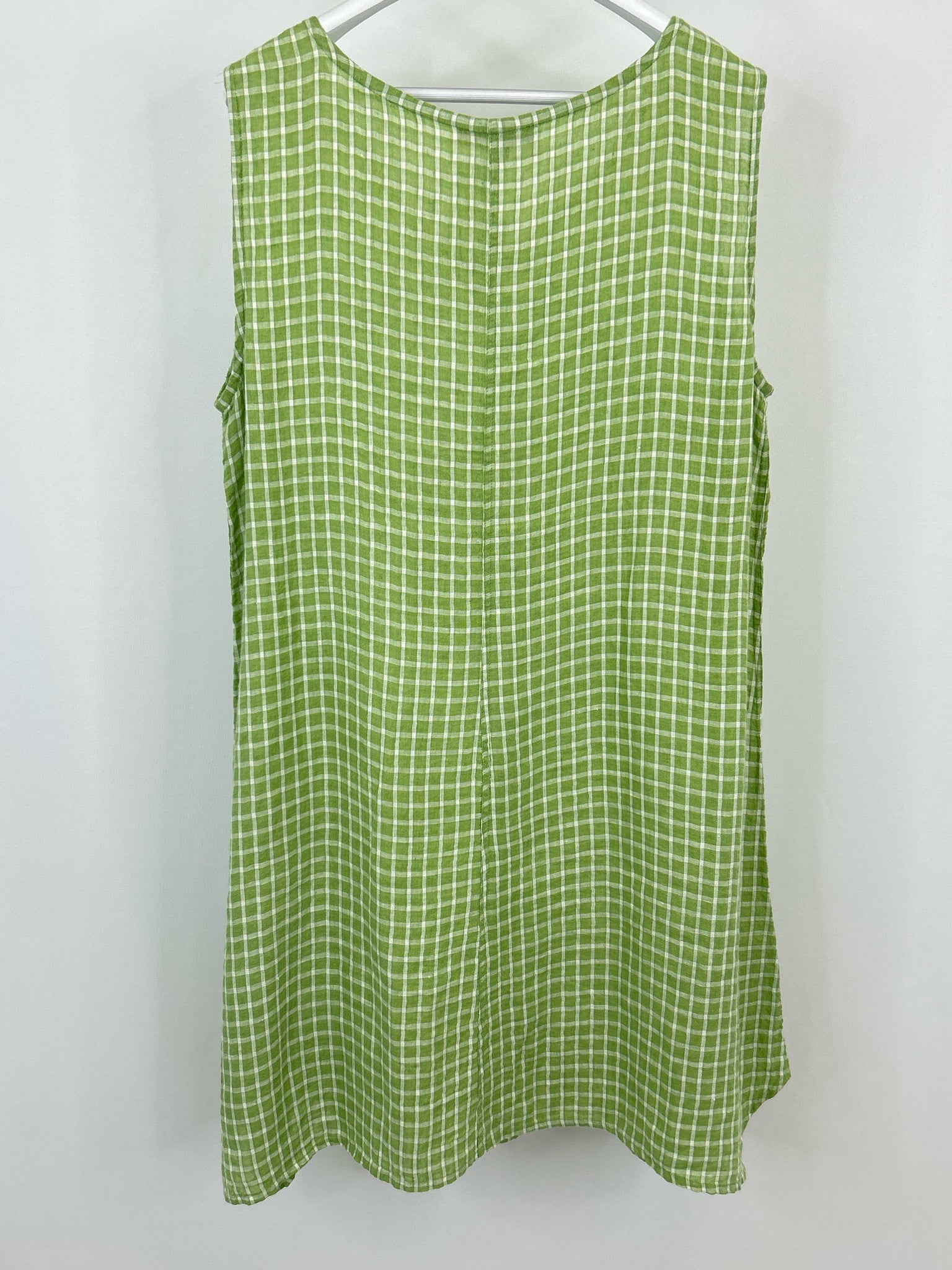 FLAX Size L Green Print Women Dress