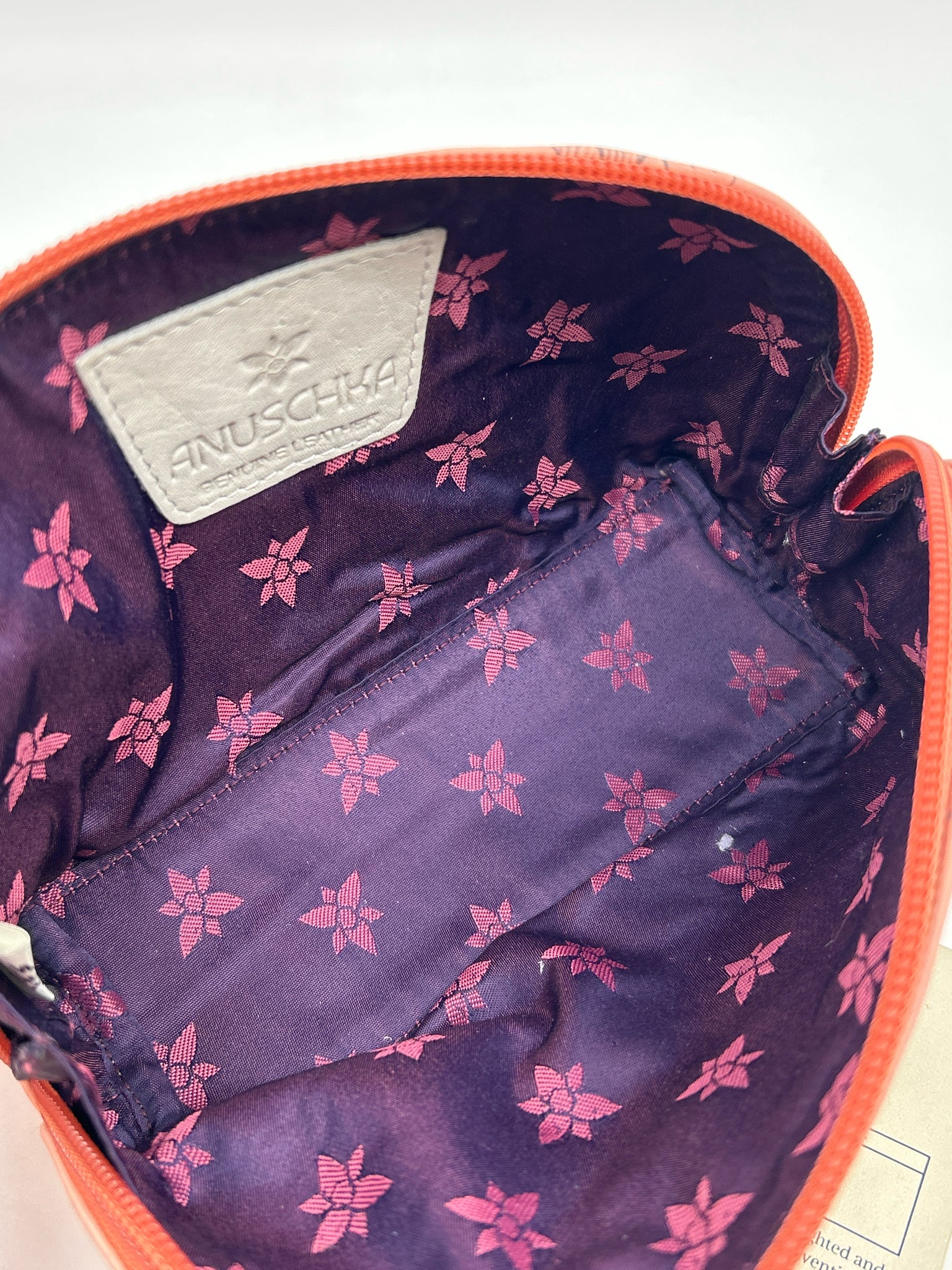 ANUSCHKA Pink Floral Cosmetic Case NWT