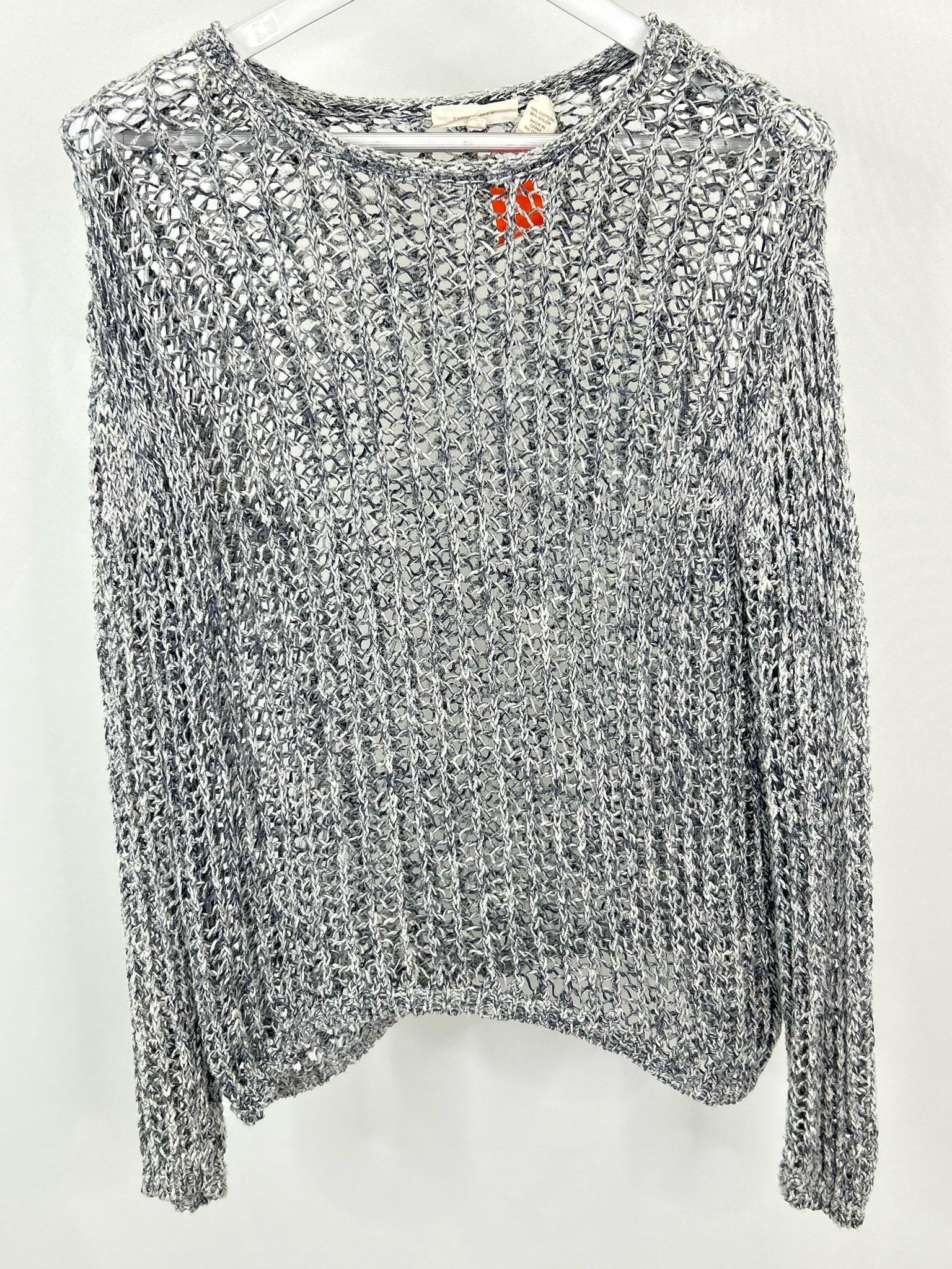 INHABIT Size S Grey & White Women Sweater