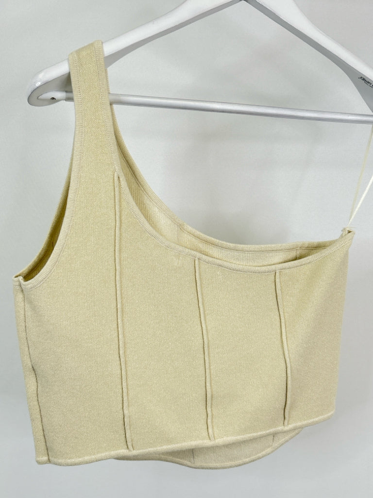 ANTHROPOLOGIE Size L Cream Women's Tank Top
