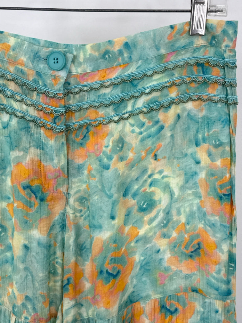 NEKANE NKN NWT Size M turquoise print Women Pants