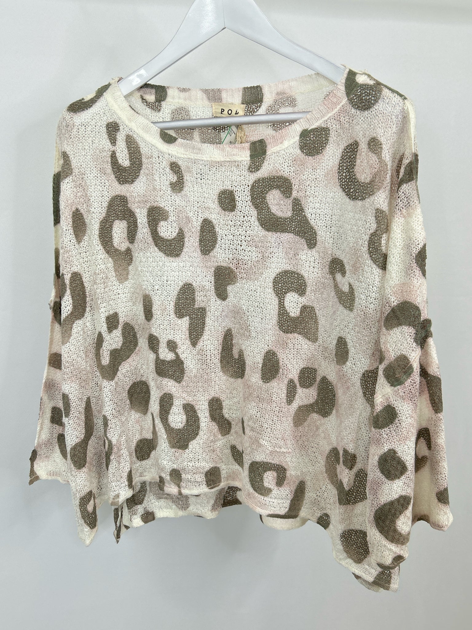 POL Size S IVORY PRINT Women Sweater