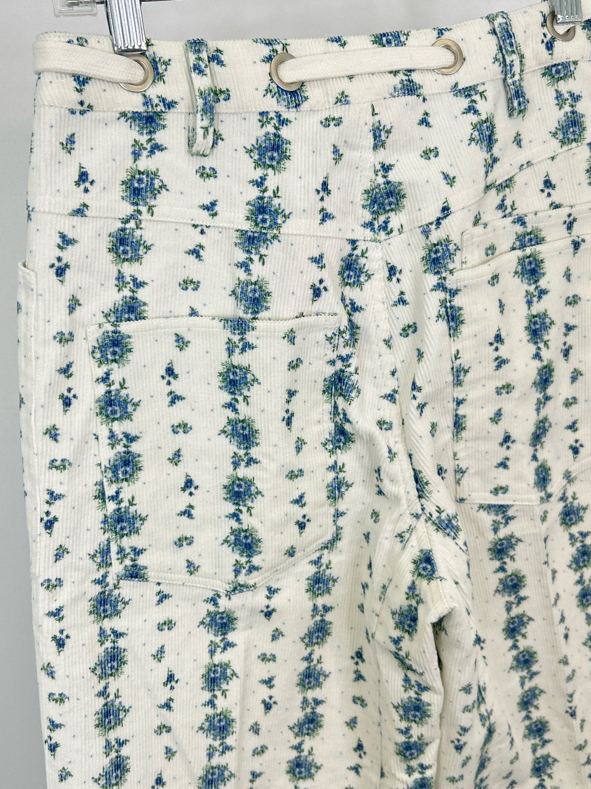 Peach Love Size S WHITE & BLUE Women Pants