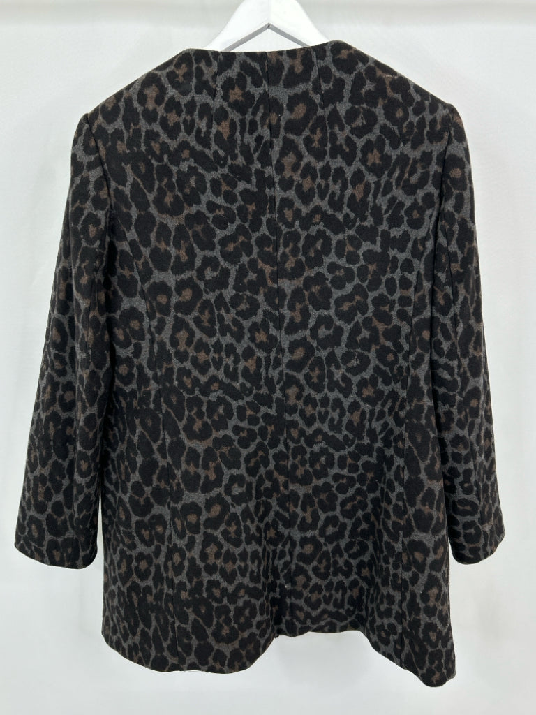 BETSEY JOHNSON Women Size XL GREY PRINT Coat