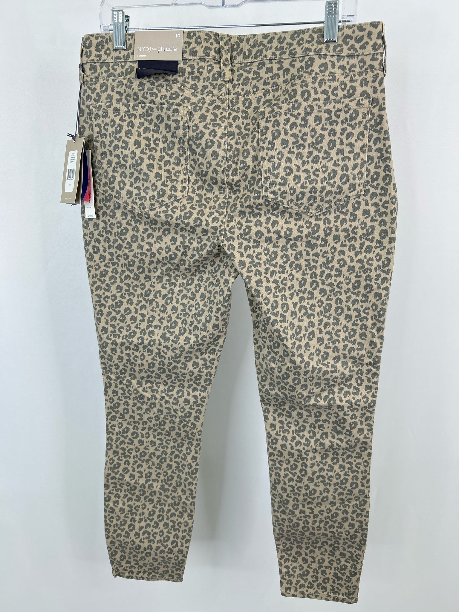 NYDJ NWT Size 10 Cream Animal Print Women Pants