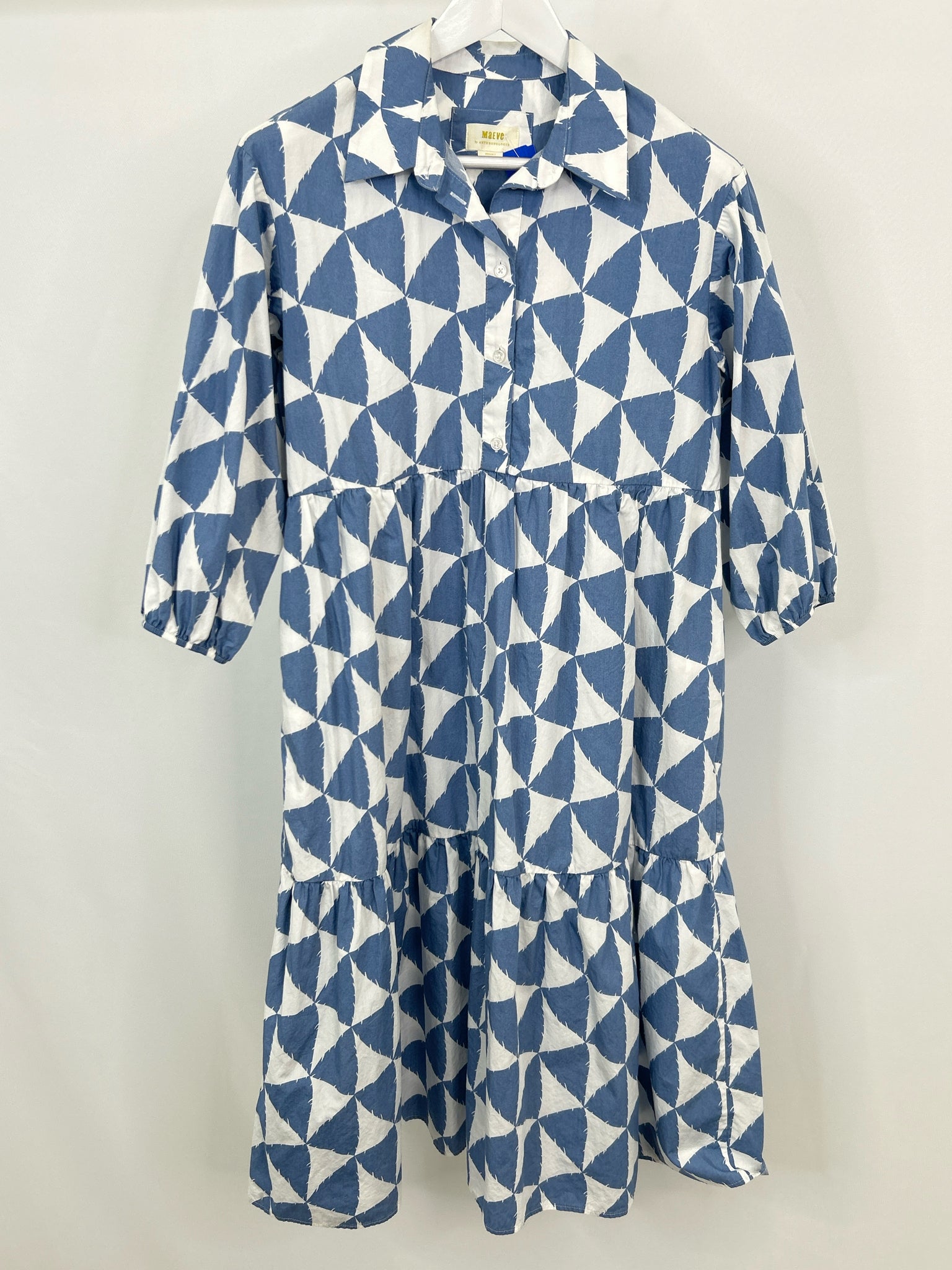 MAEVE Size M blue and white Women Dress