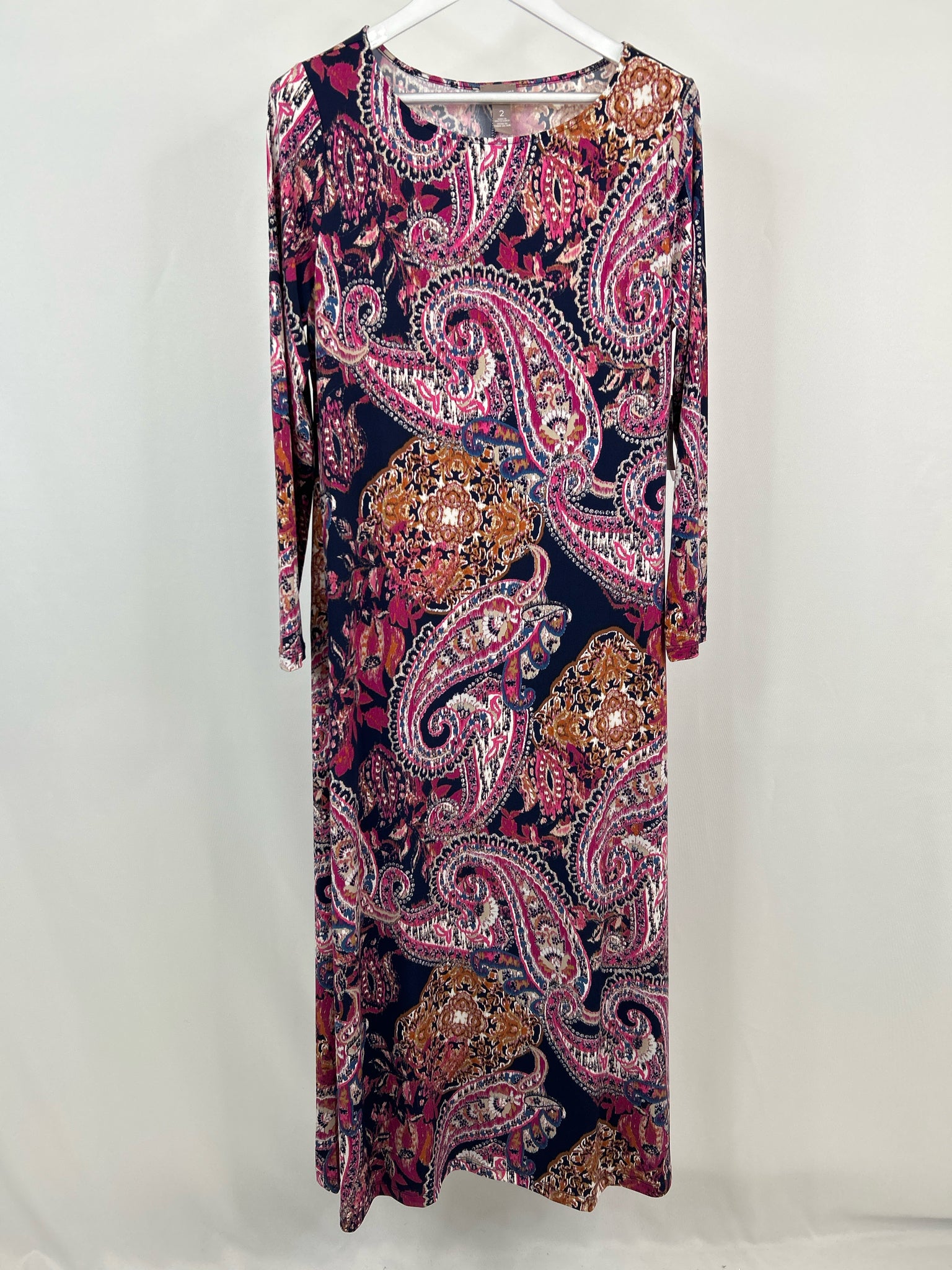 CHICO'S Size 12 Fuschia and blue Women Dress