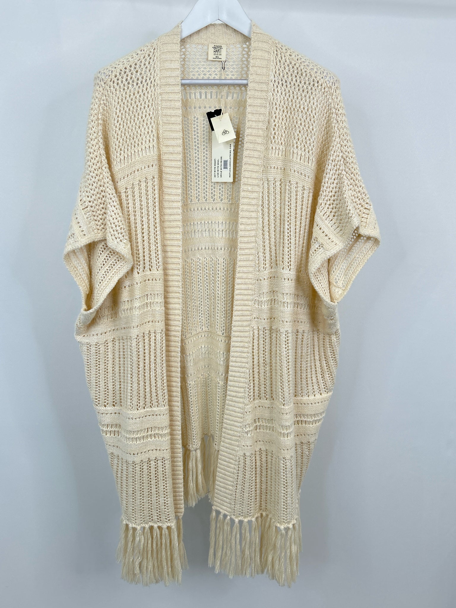Good Hart Size M/L Cream Women Kimono