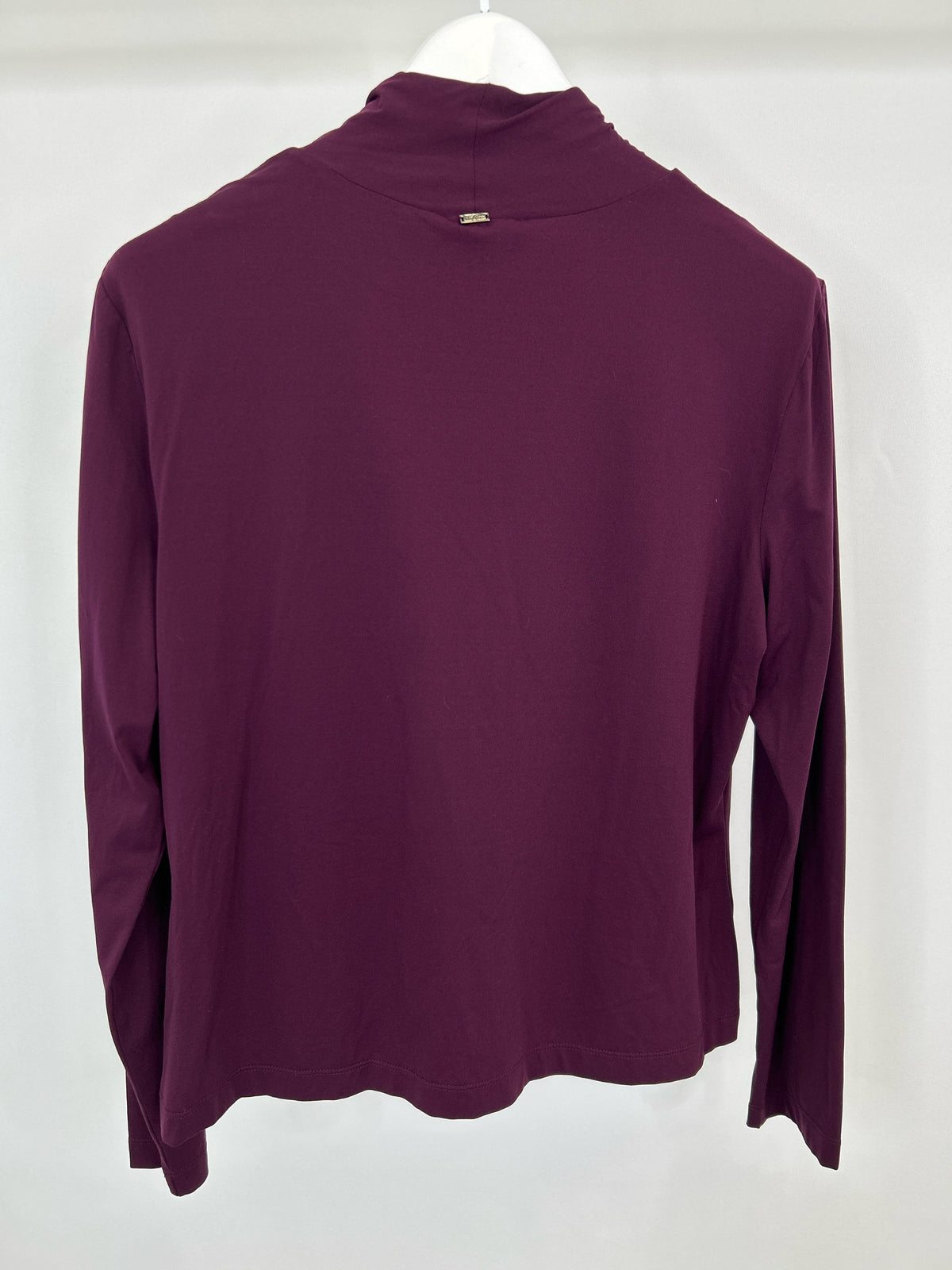 ST JOHN Size XL Plum Women Turtleneck