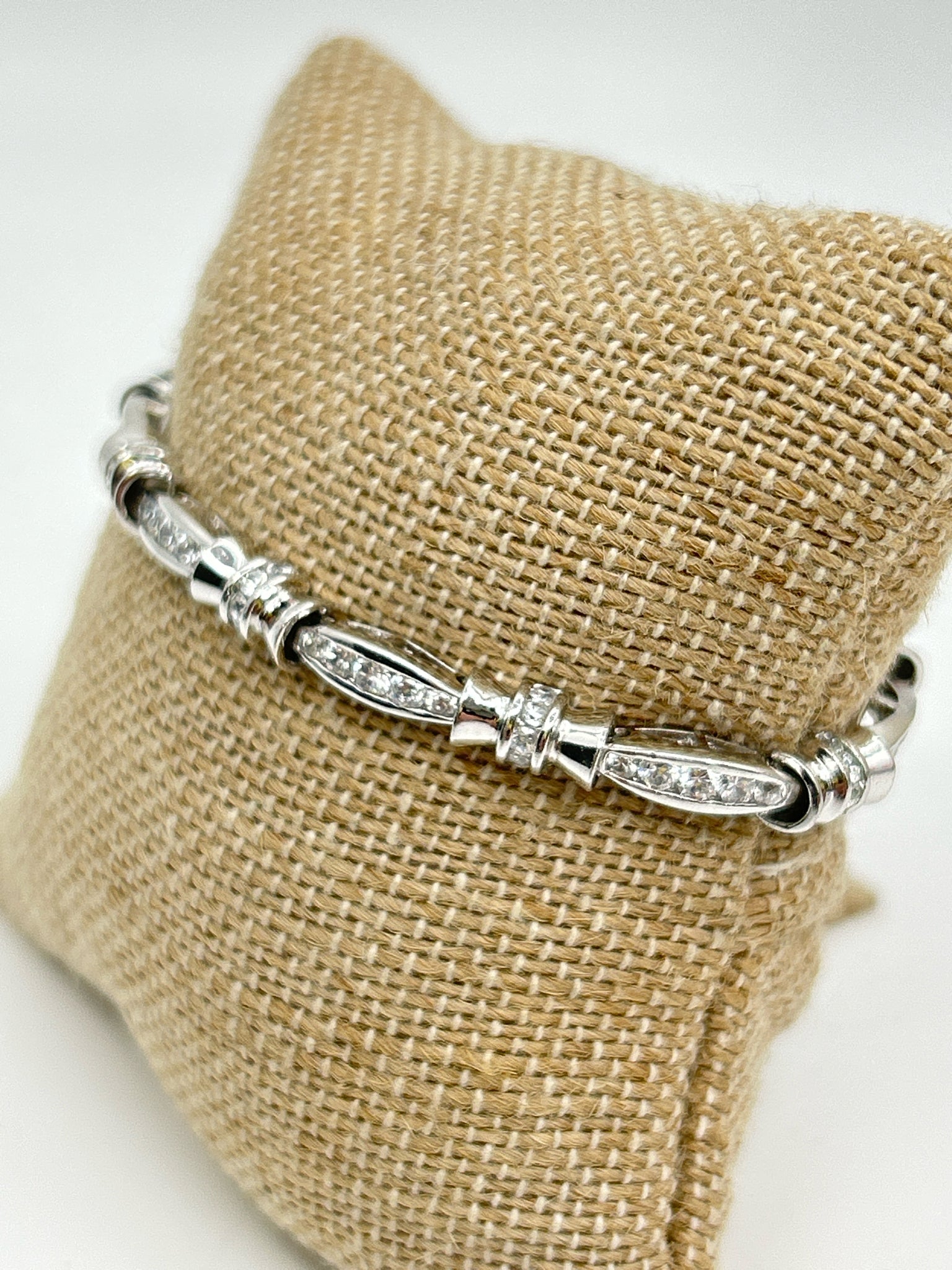 Sterling Silver & CZ Bracelet
