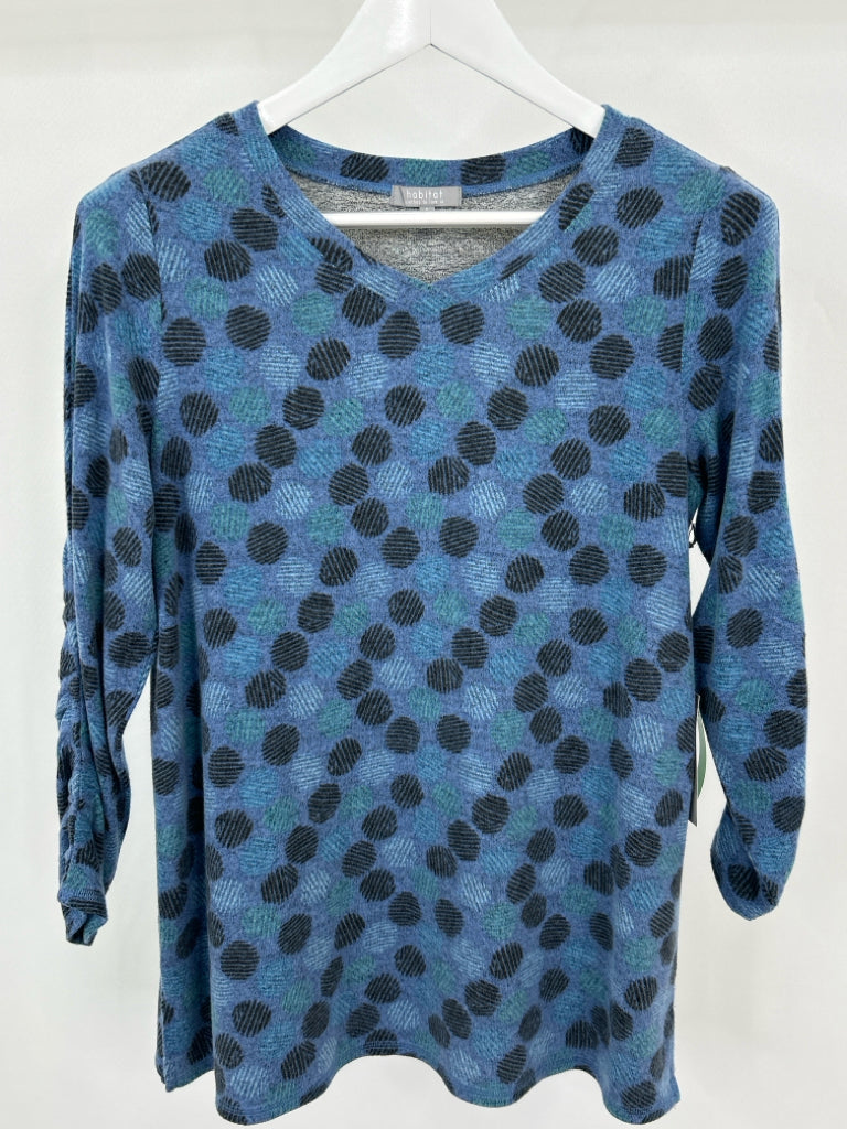 HABITAT Women Size S Blue Print Sweater