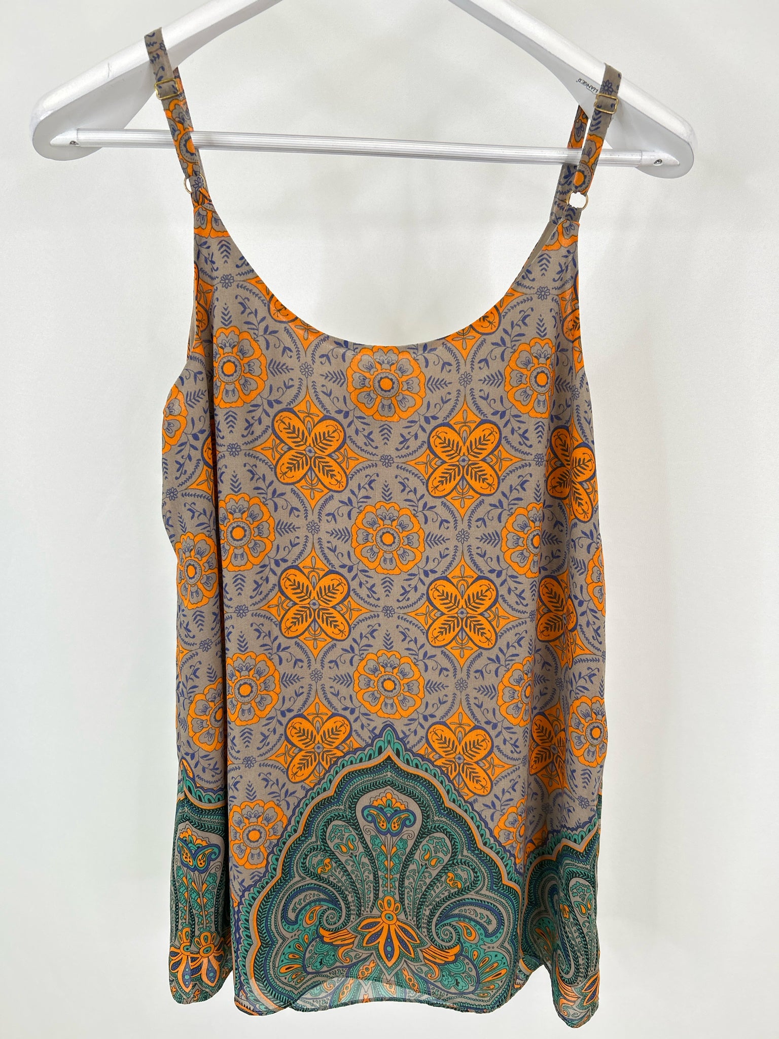 CABI Size S Taupe Print Women Tank Top