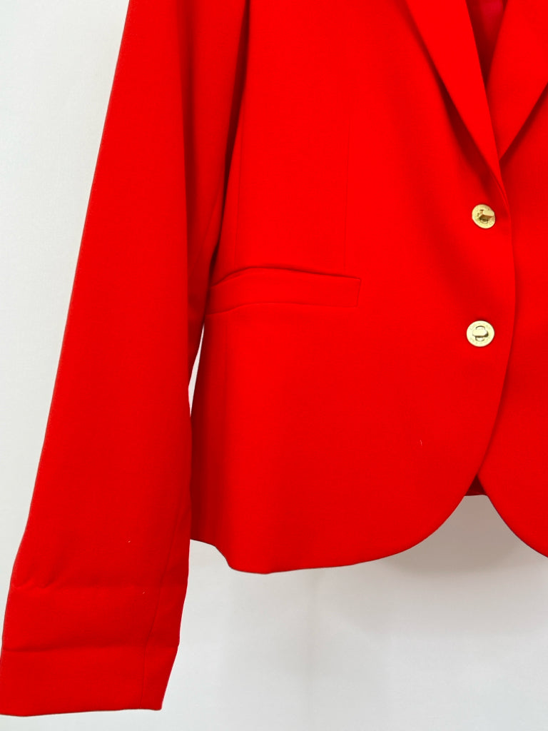 CALVIN KLEIN Women Size 10 Red Blazer