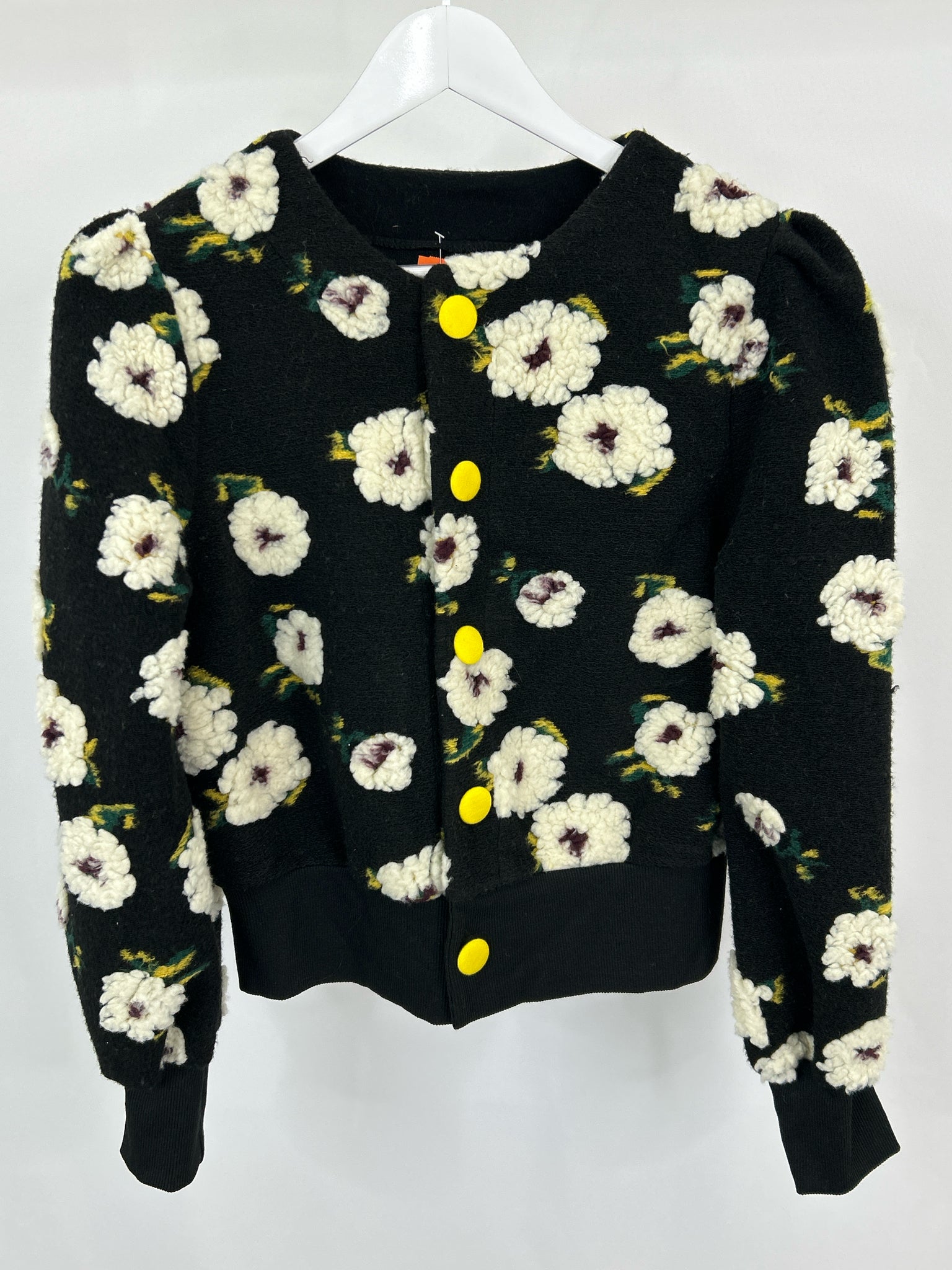 NO BRAND Size S/M Black Floral Women Jacket