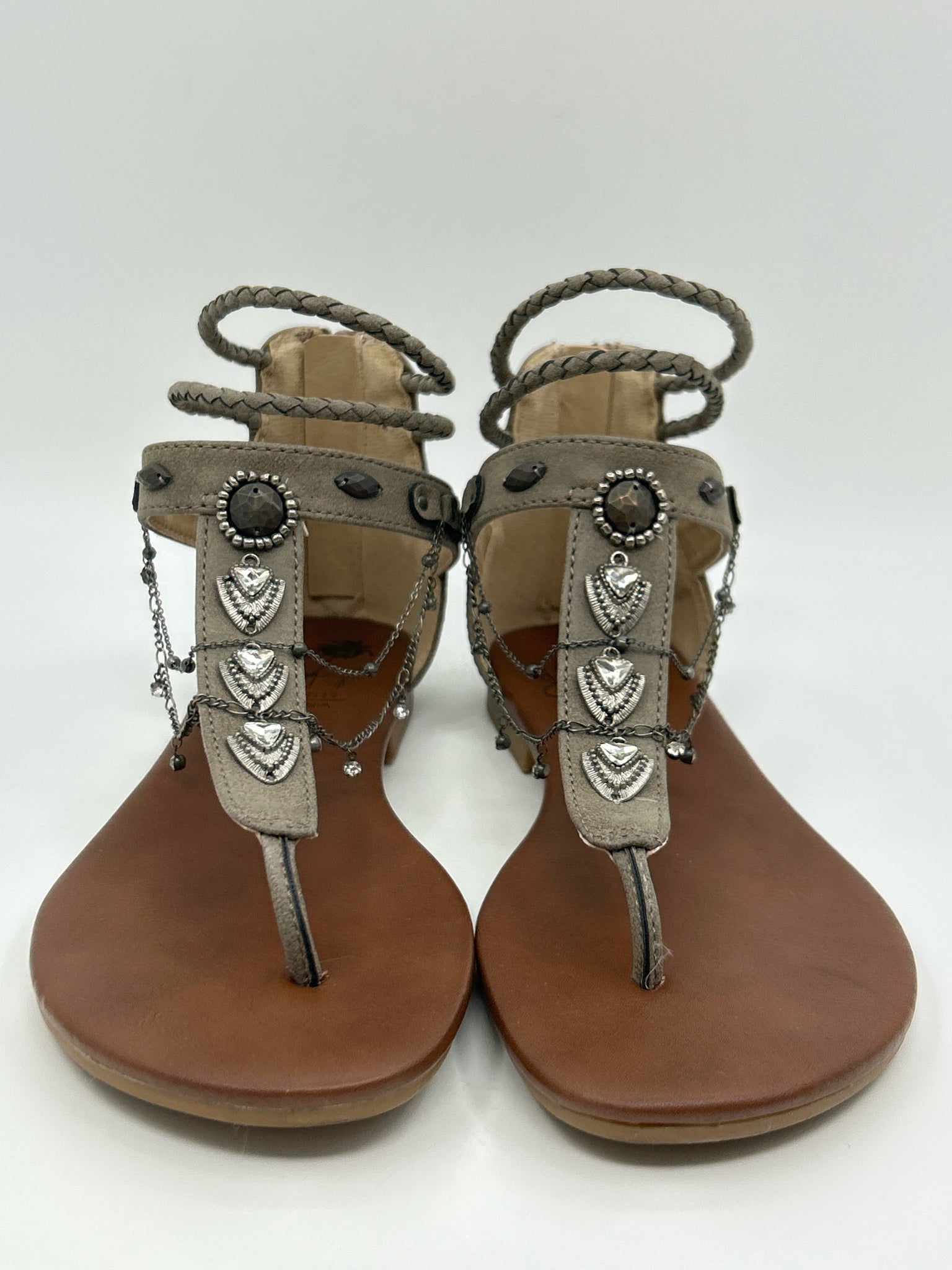 JELLYPOP Size 7M Grey Women Sandal