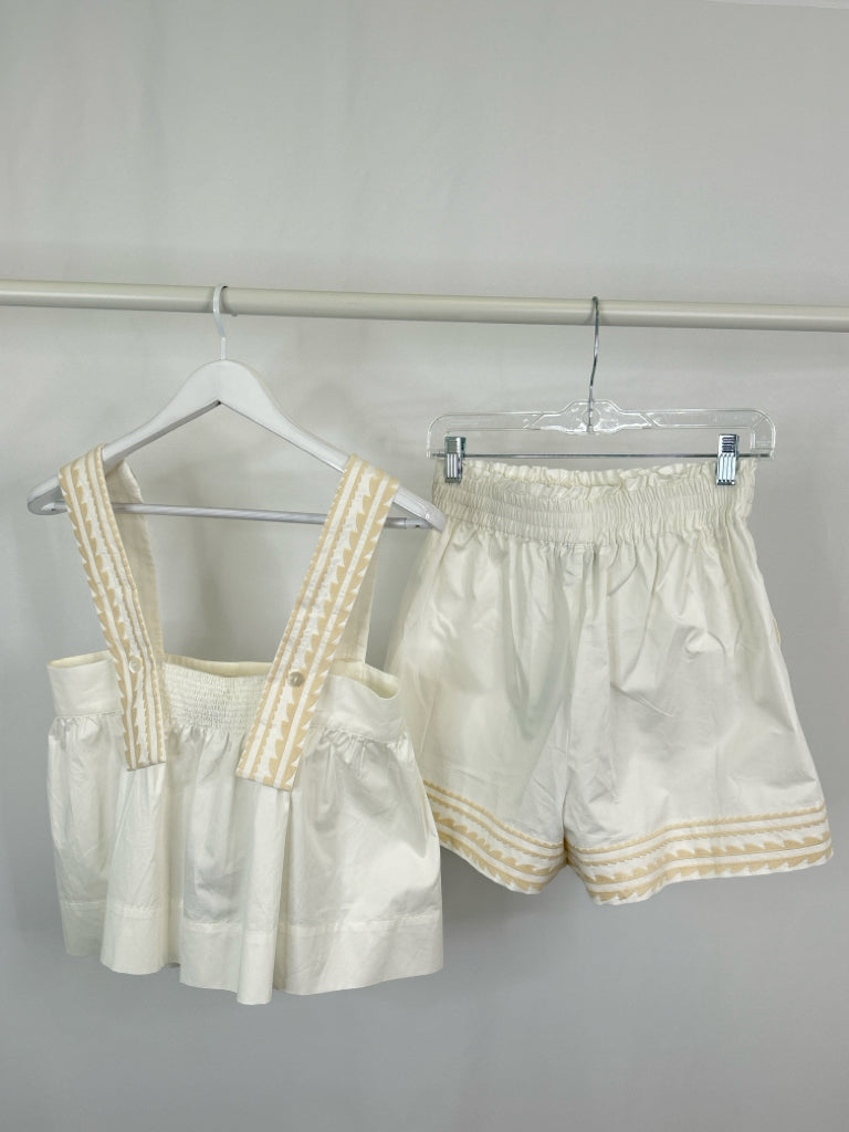 TUCKERNUCK Size S White Women's 2-Piece w/shorts