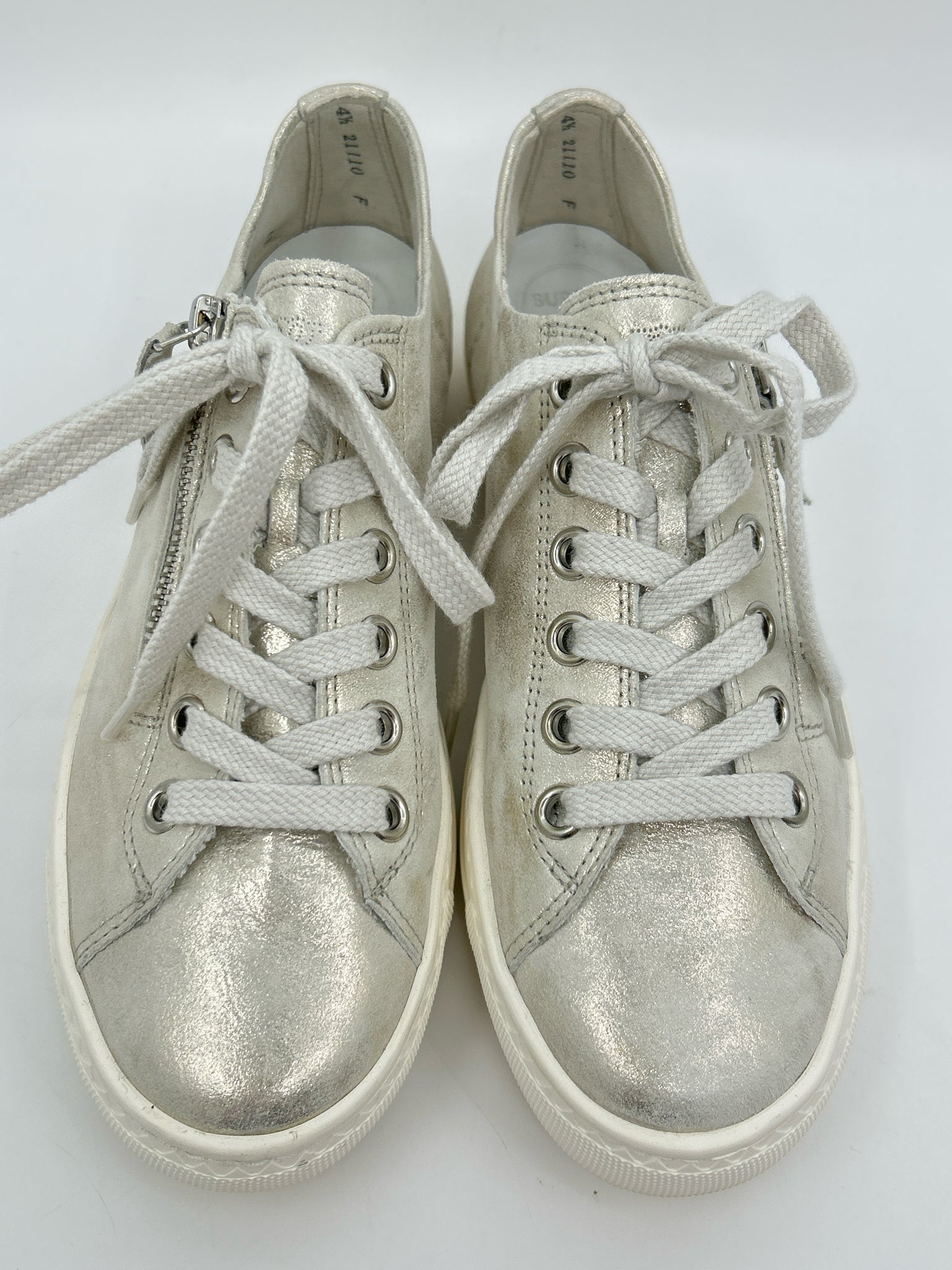 PAUL GREEN Size 7 Silver Women Sneakers