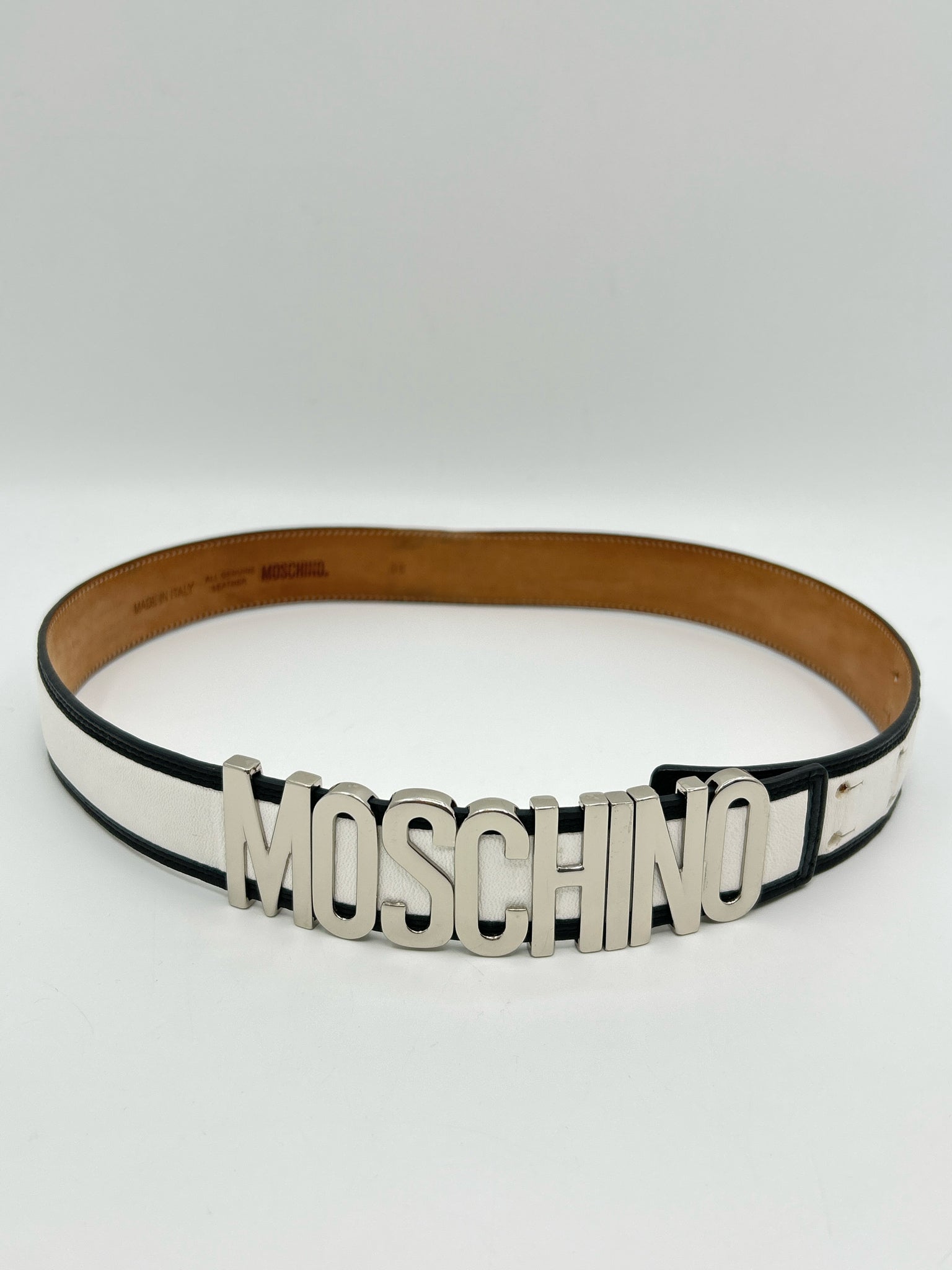 MOSCHINO White Size XS Belt