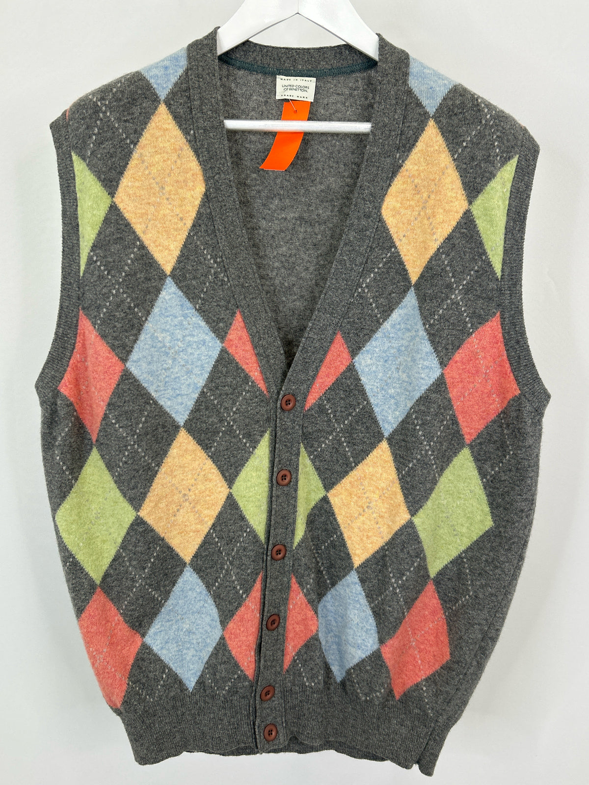 UNITED COLORS OF BENETTON Size XL Gray print Women Sweater