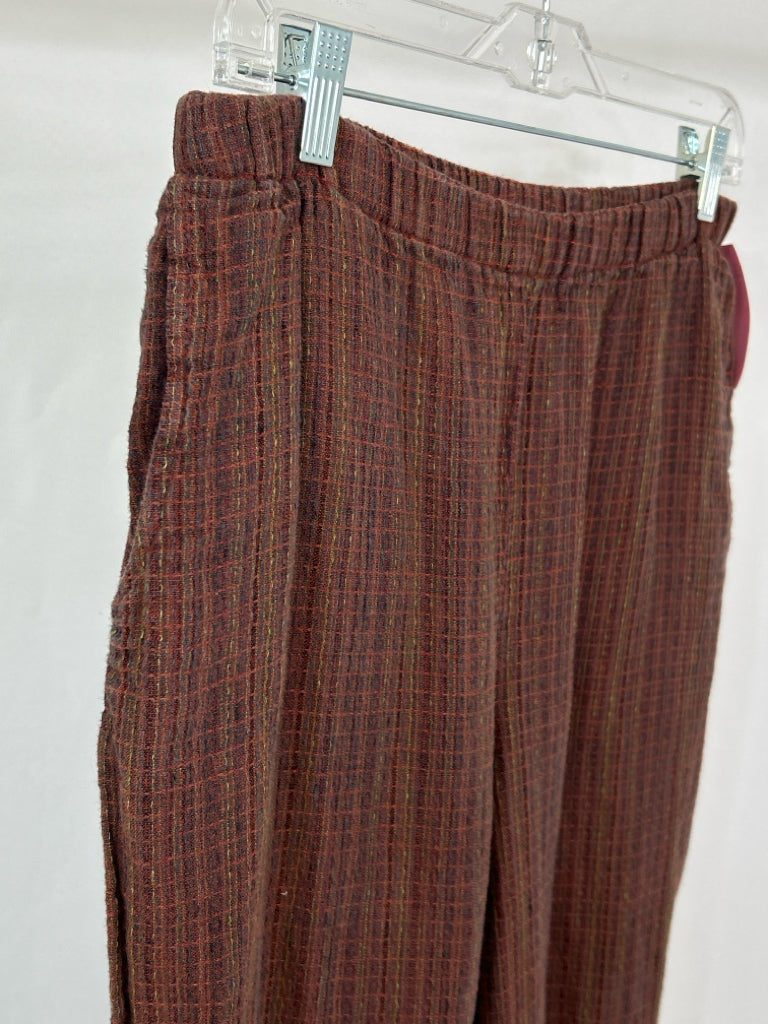 FLAX Women Size S BRICK RED PRINT Pants