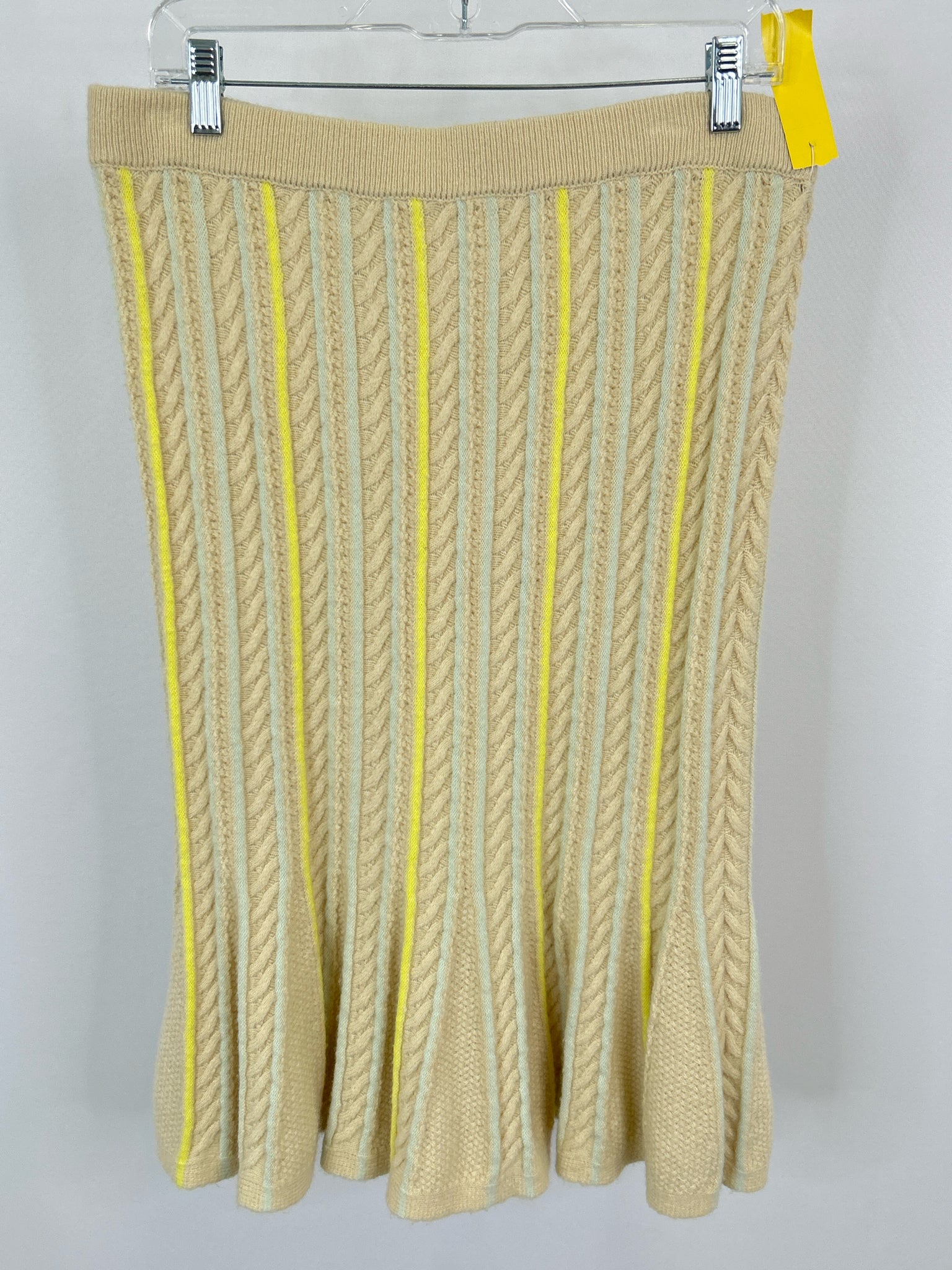 MAEVE Size XL Cream Striped Women Skirt