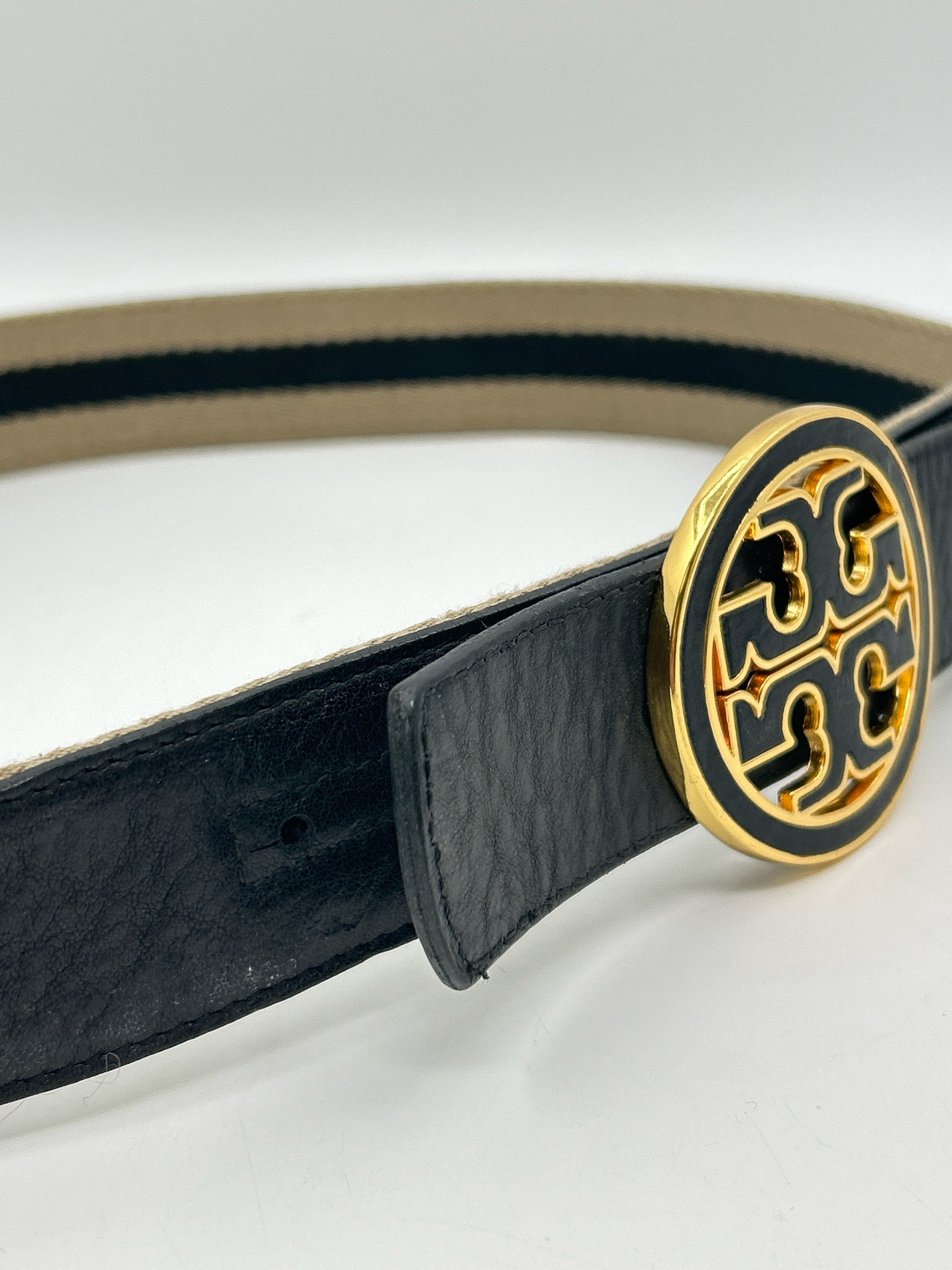 TORY BURCH Black & Beige Belt