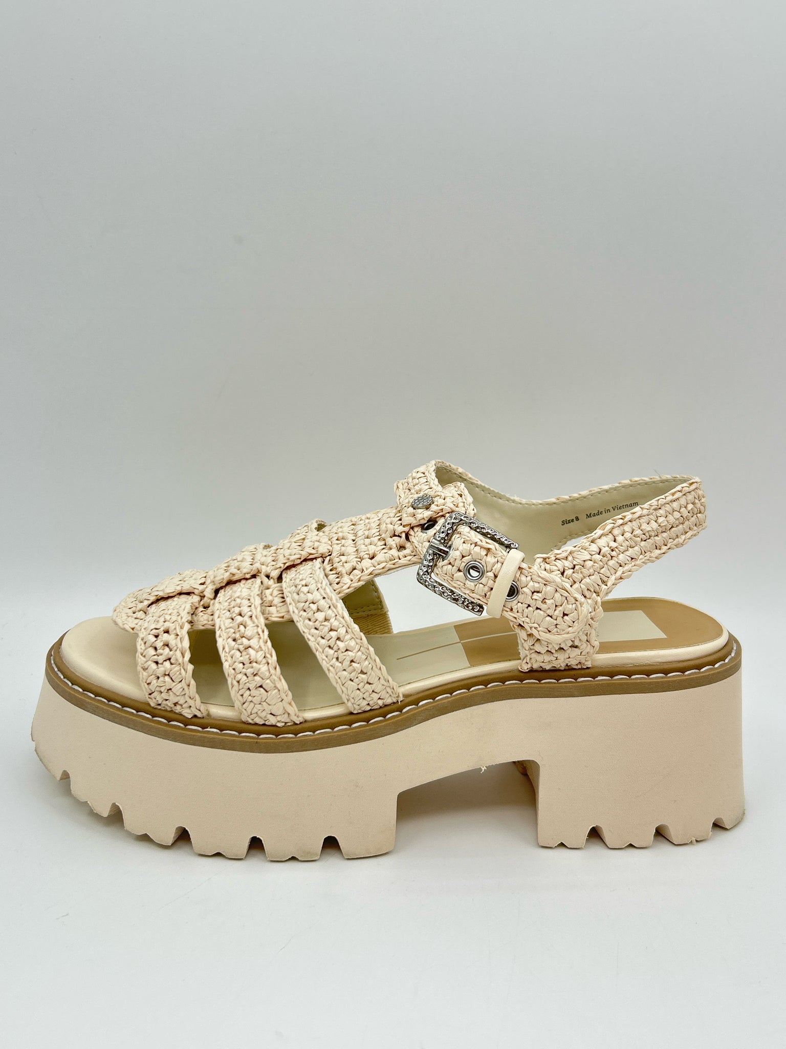 DOLCE VITA Size 8 Oatmeal Women Sandal
