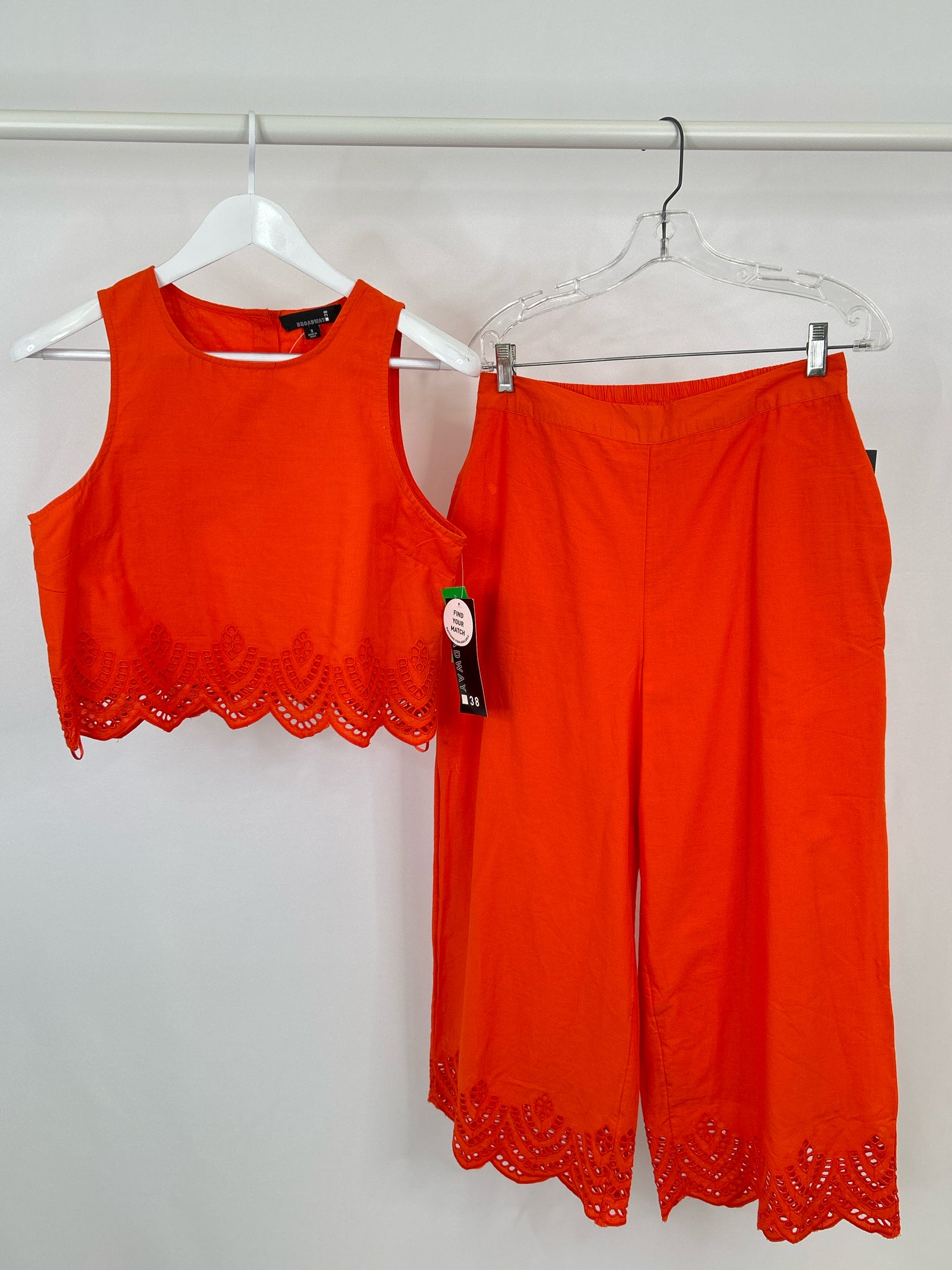 BROADWAY 38 Size S Orange Women's 2-Piece w/Pants NWT