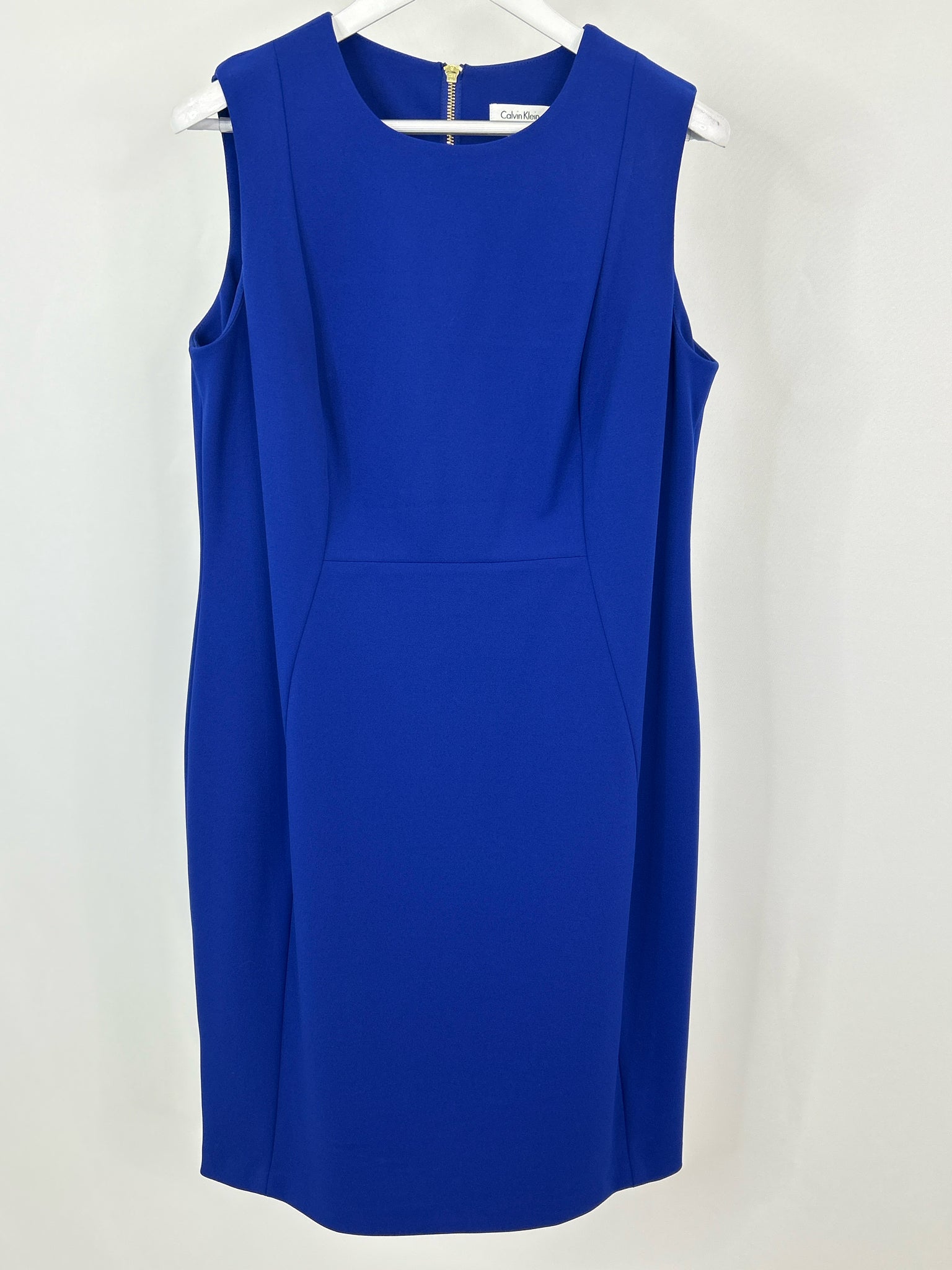 CALVIN KLEIN Size 14W Blue Women Dress
