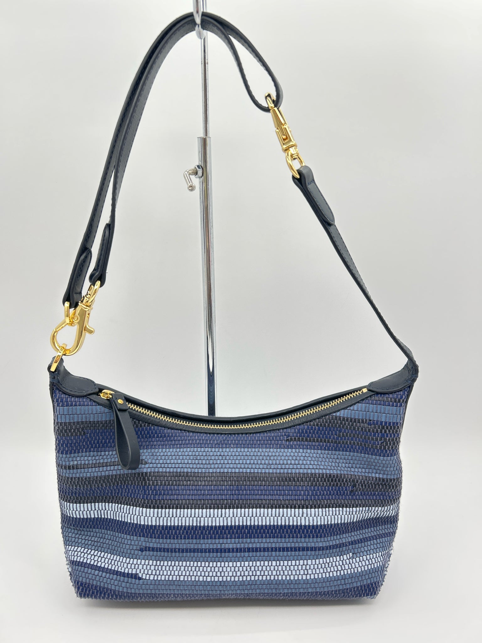 Lauren Ralph Lauren Blue Striped Women Purse