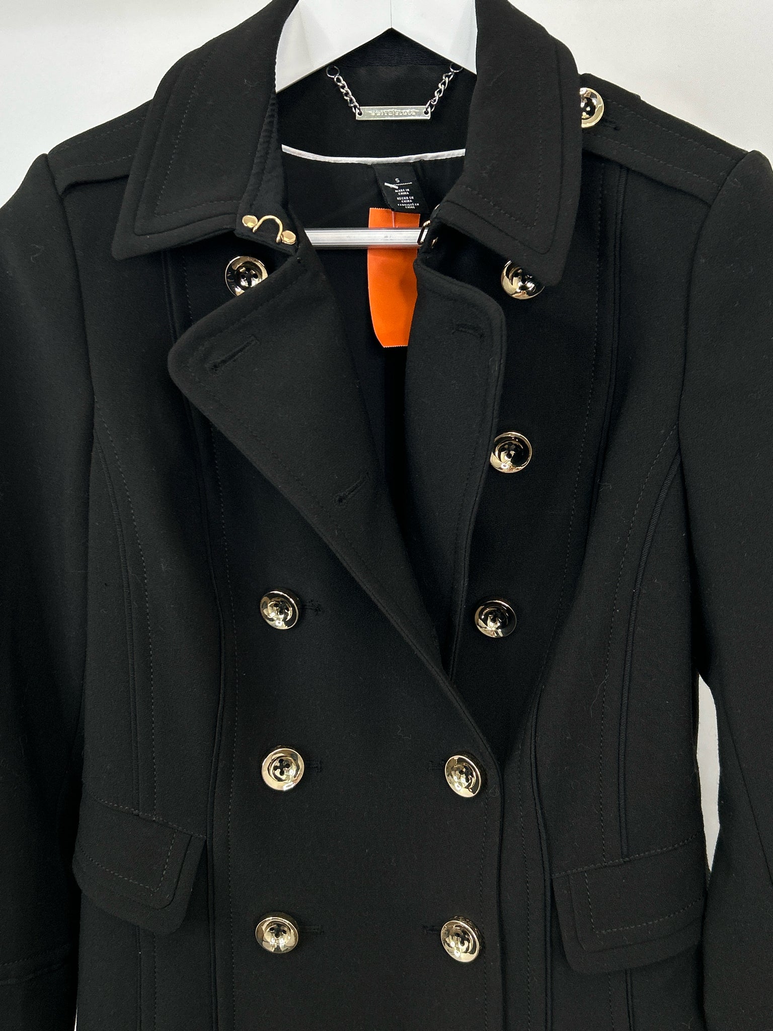 White House Black Market Size S Black Women Coat