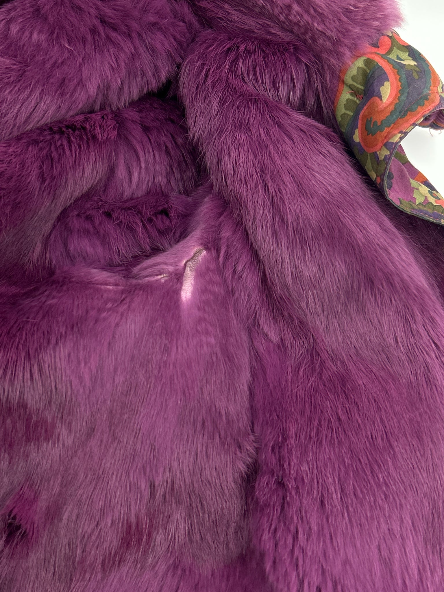 ETRO Size L PURPLE PAISLEY Women Coat