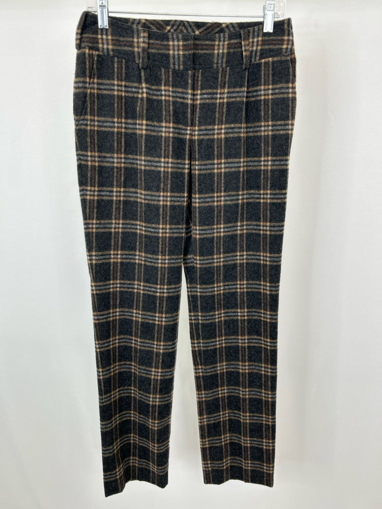 2 B RYCH Women Size 6 Black Plaid Pants NWT