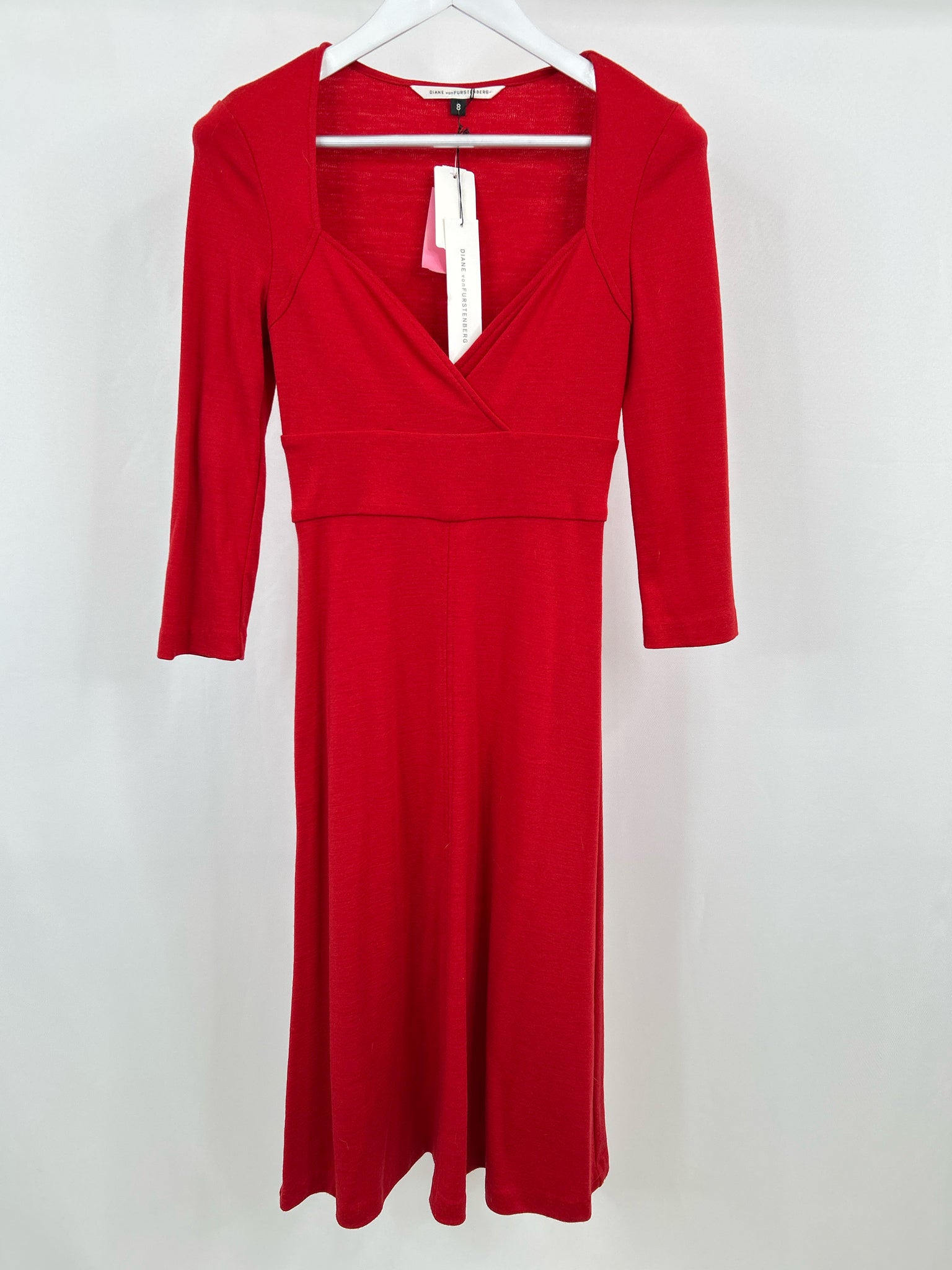 DIANE VON FURSTENBERG Size 8 Red Women Dress NWT
