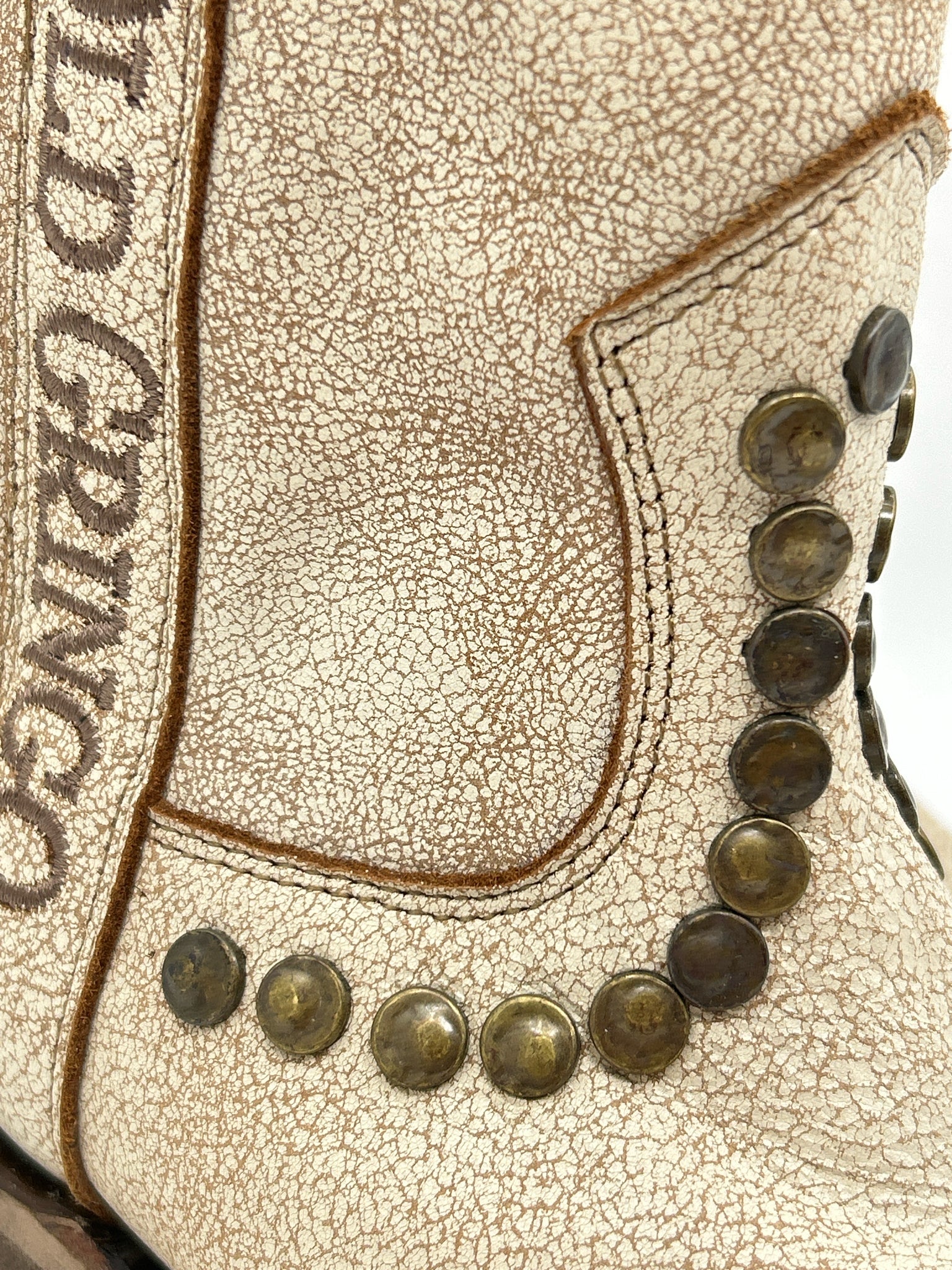 OLD GRINGO Size 7B CREAM AND BROWN Women Boots
