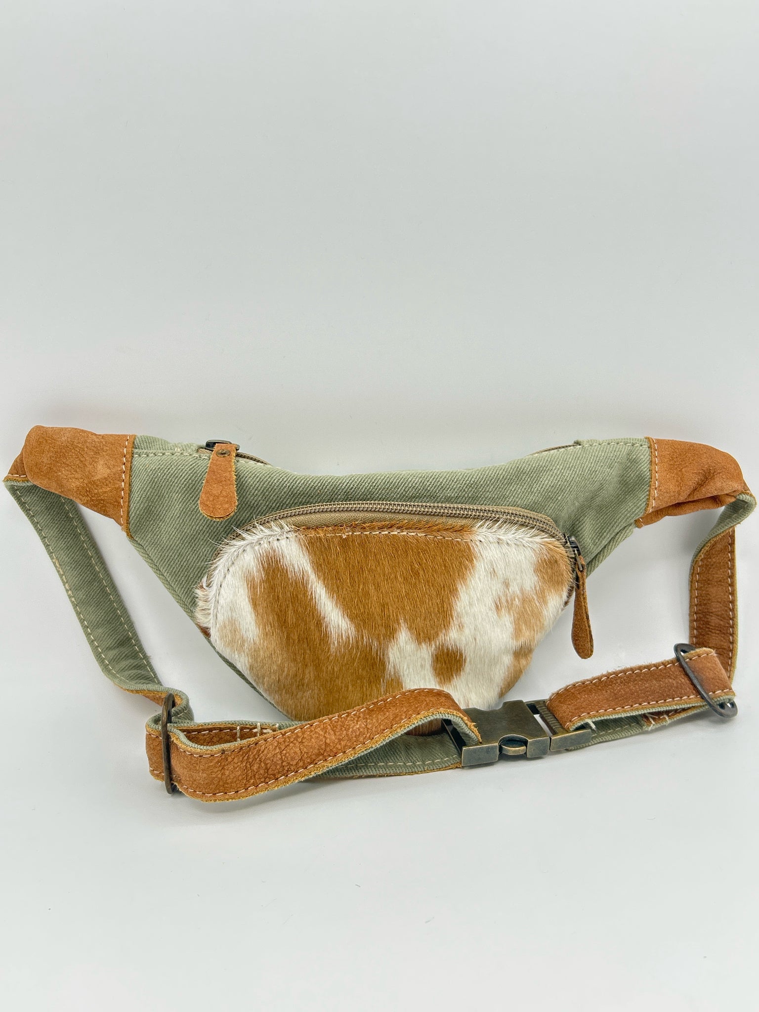 MYRA BAG Olive and Brown Women Purse