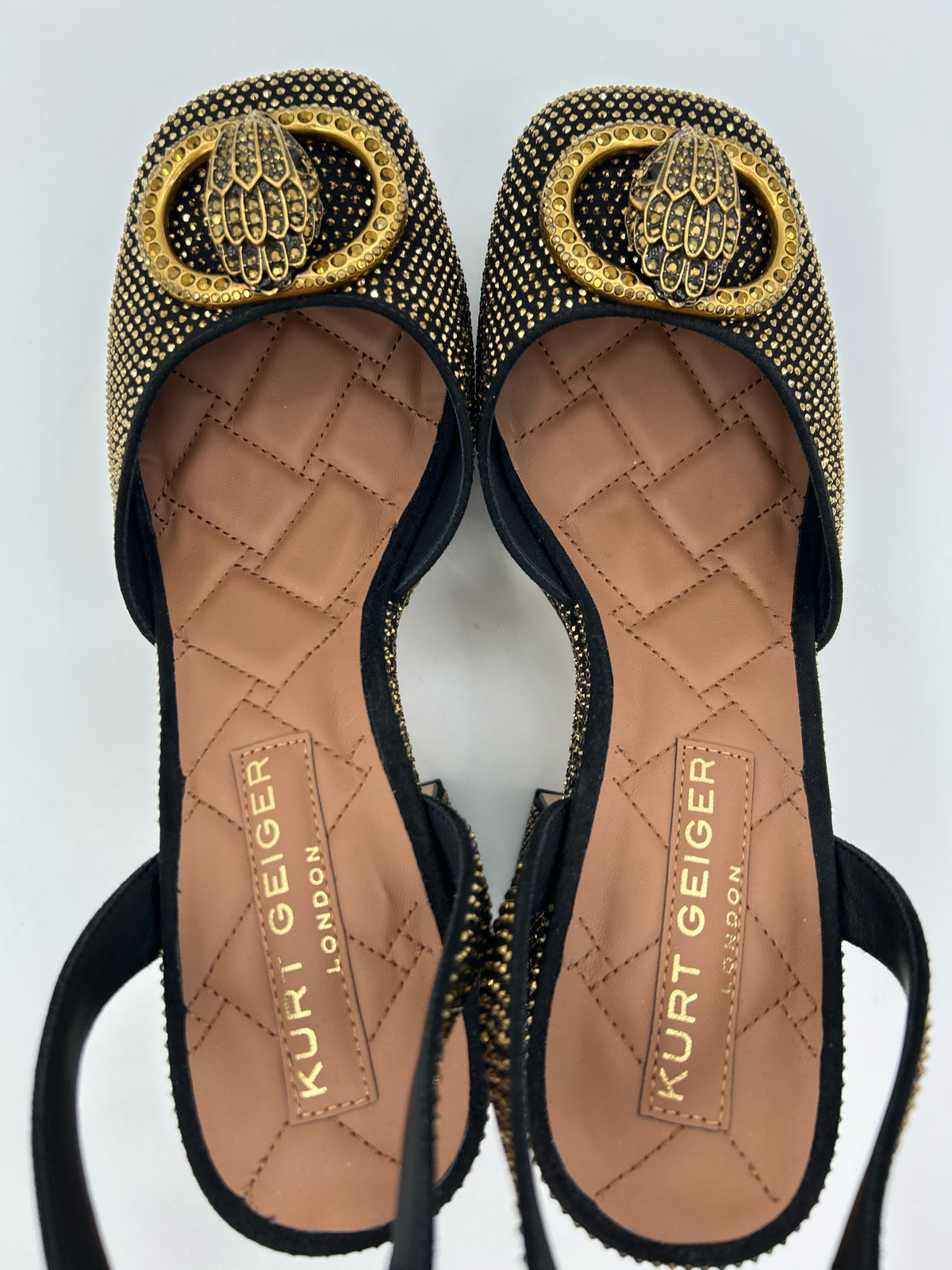KURT GEIGER Size 41 GOLD AND BLACK Women Pumps