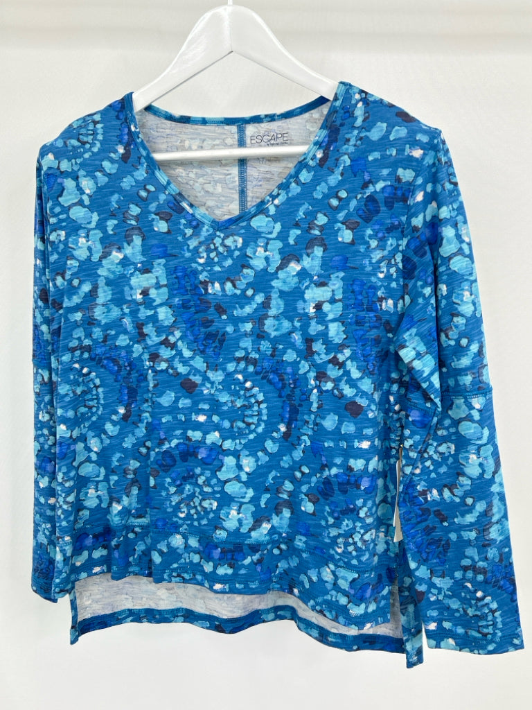 Escape by Habitat Clothes Women Size S Blue Print Top