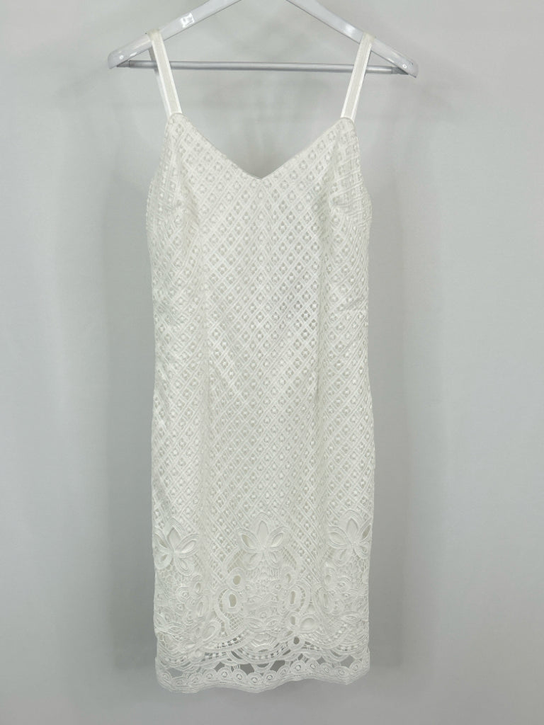 White House Black Market Size 6 Women's White Dress