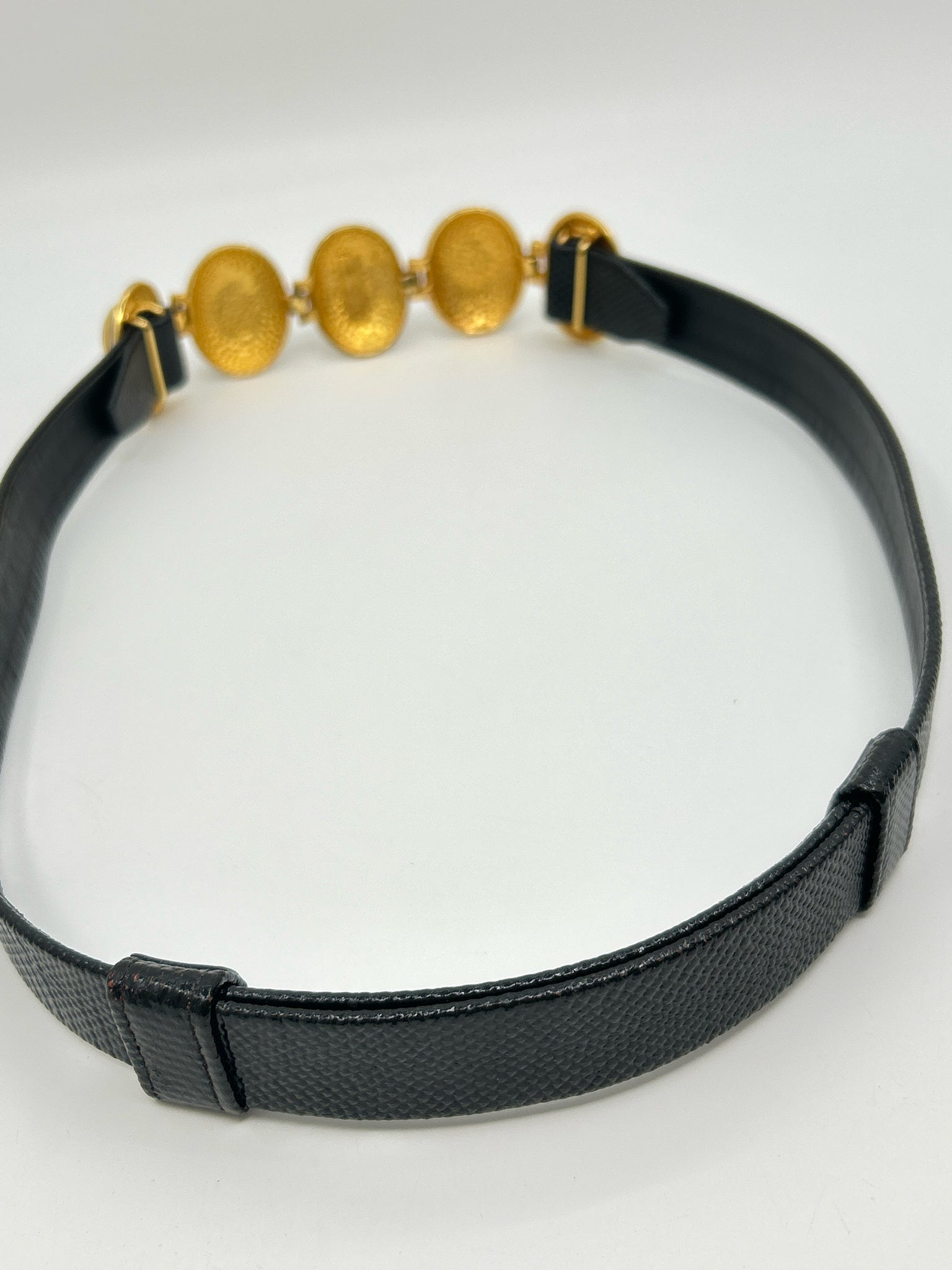 ALEXIS KIRK BLACK AND GOLD XS-M Belt