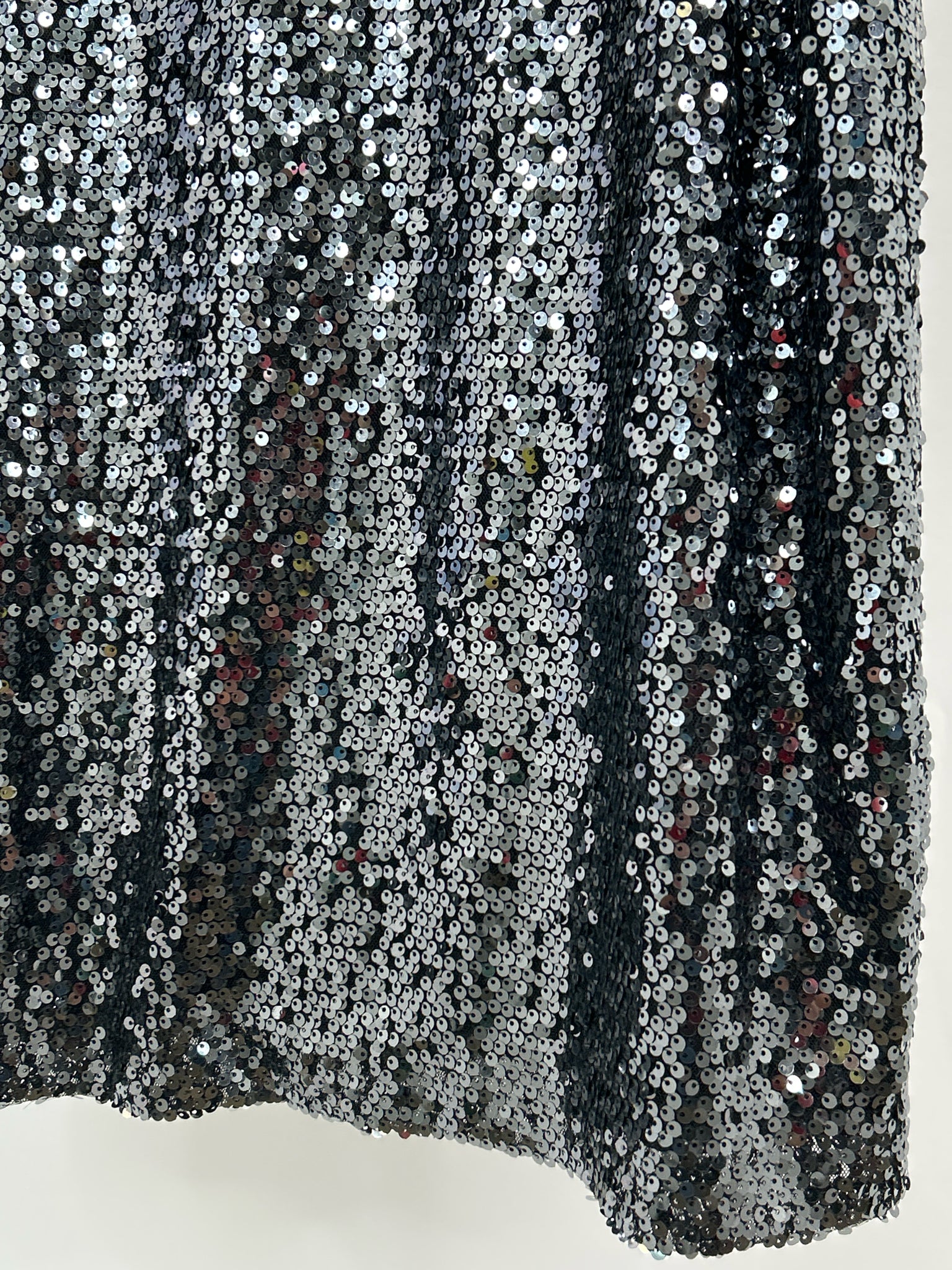 CHICO'S Size 12 Black and Silver Women Dress
