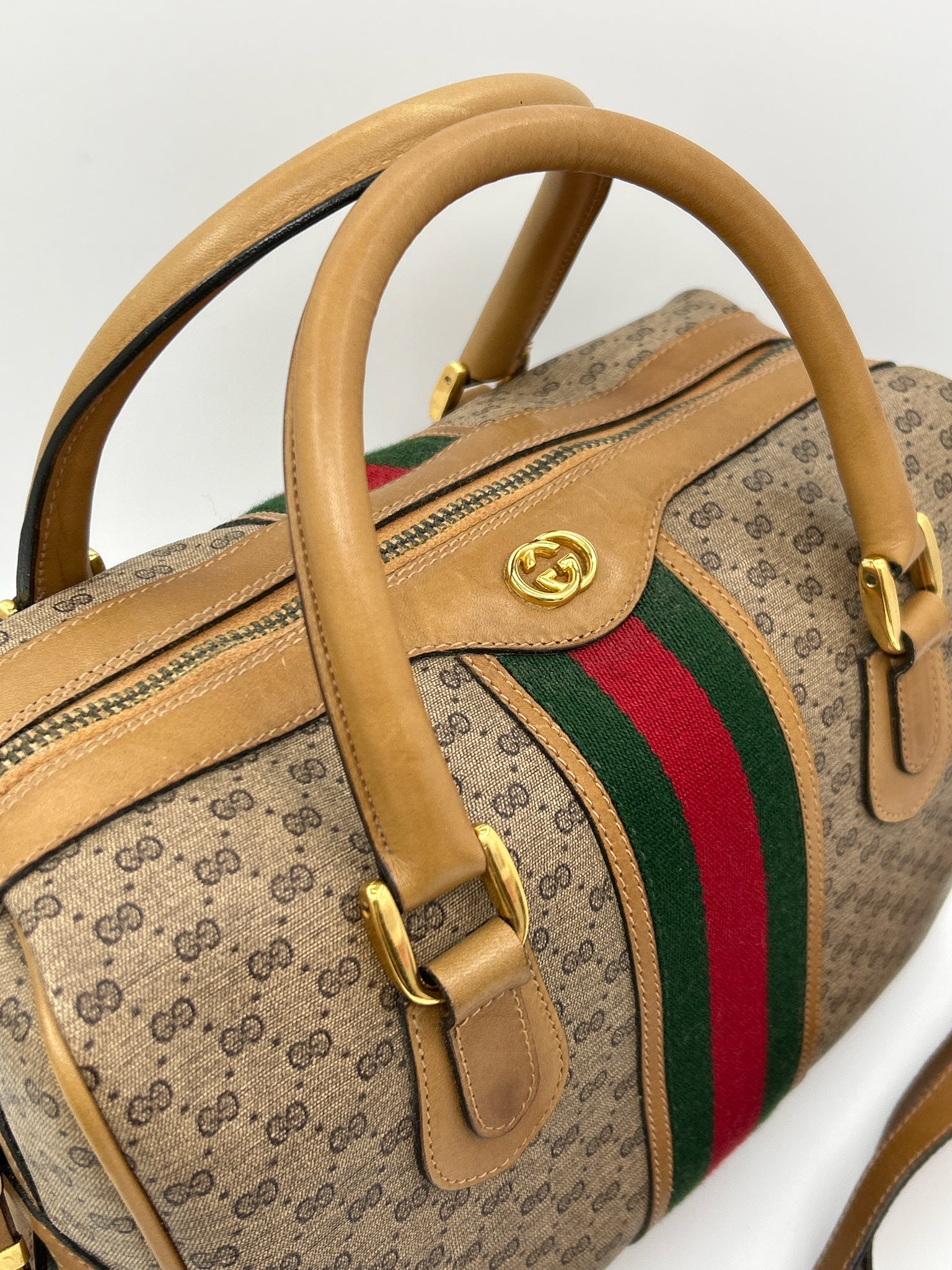 GUCCI Vintage Brown Monogram Women Purse